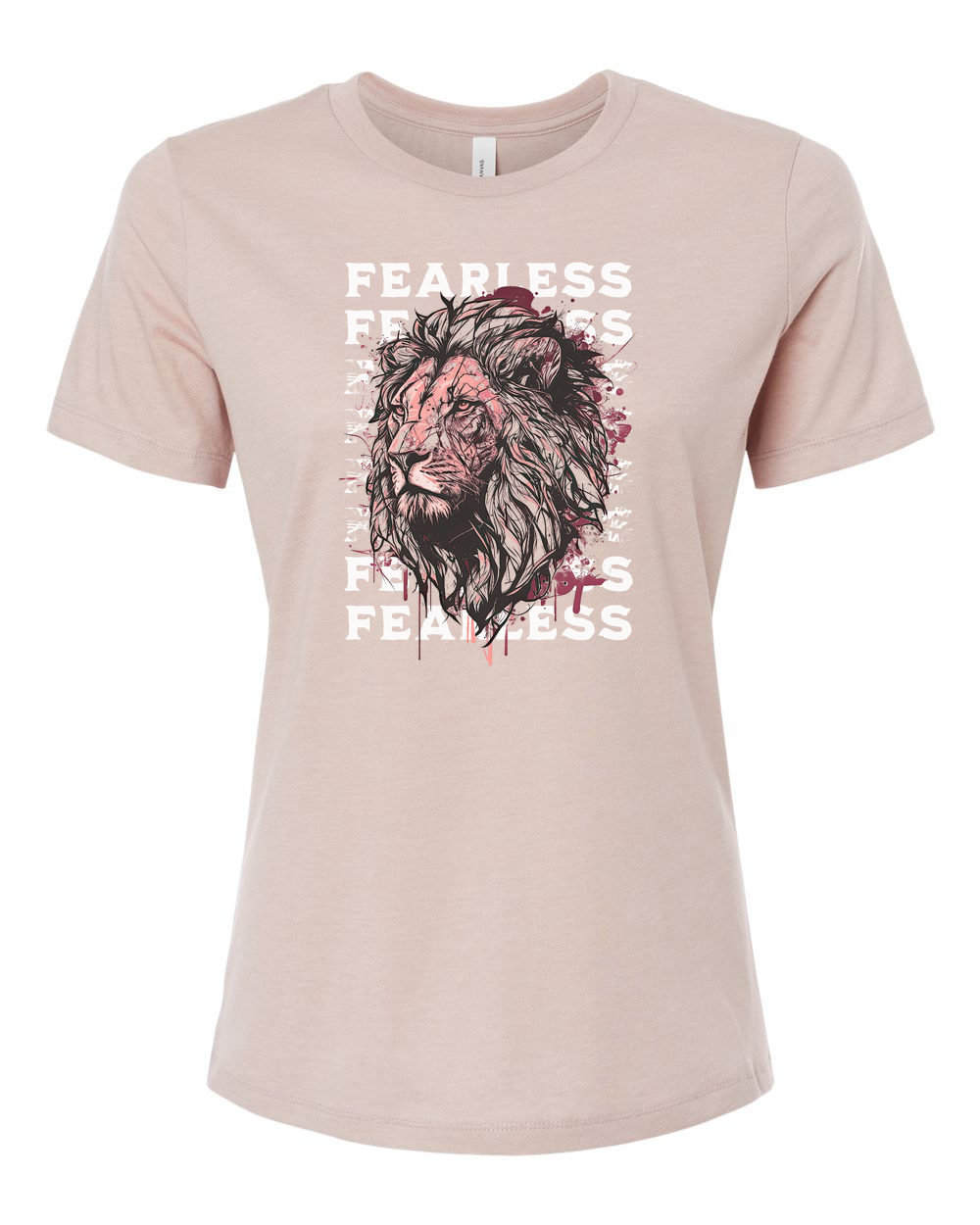 Fearless Fade w/ Lion Overlay Women's T-Shirt - Shirtify