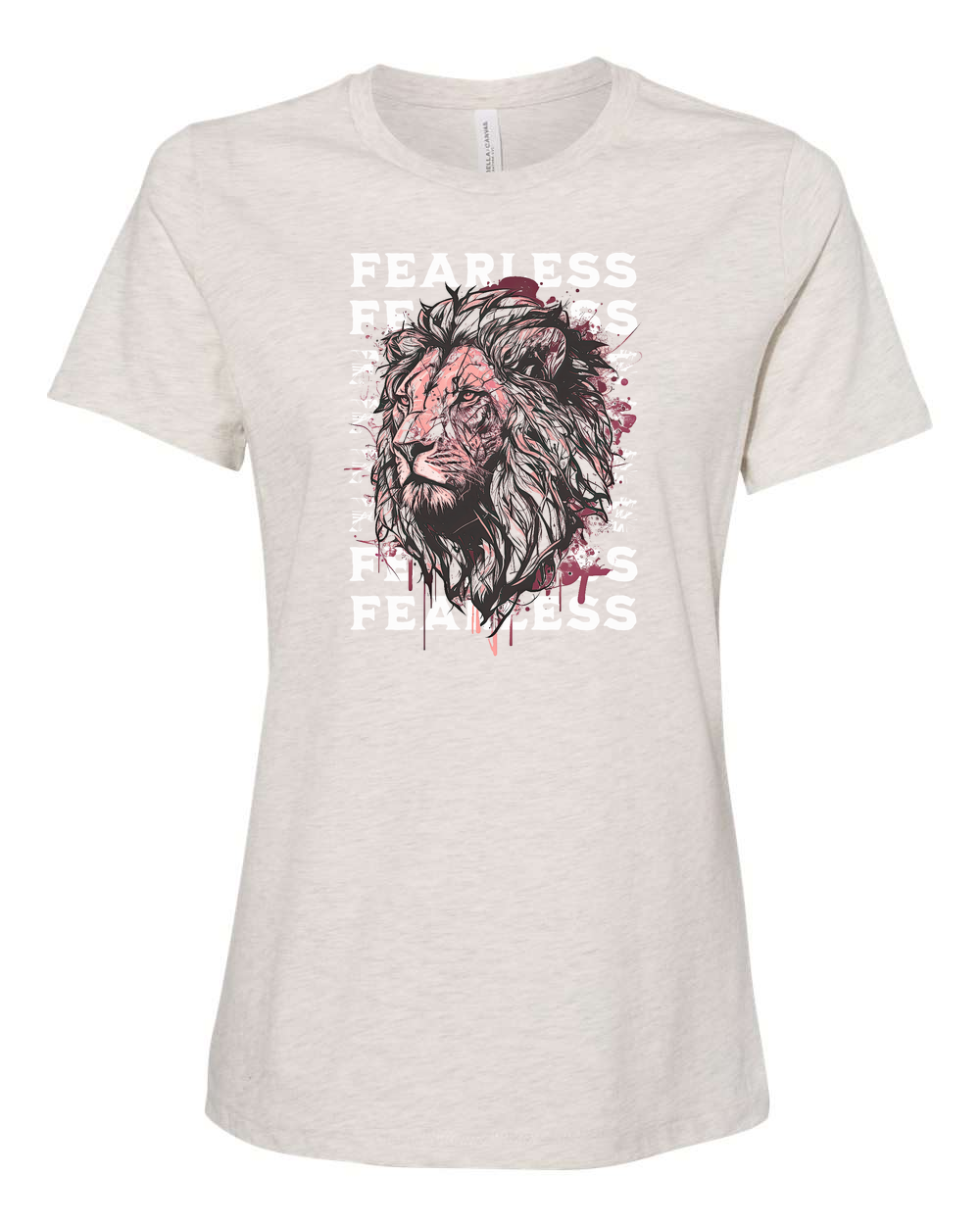 Fearless Fade w/ Lion Overlay Women's T-Shirt - Shirtify