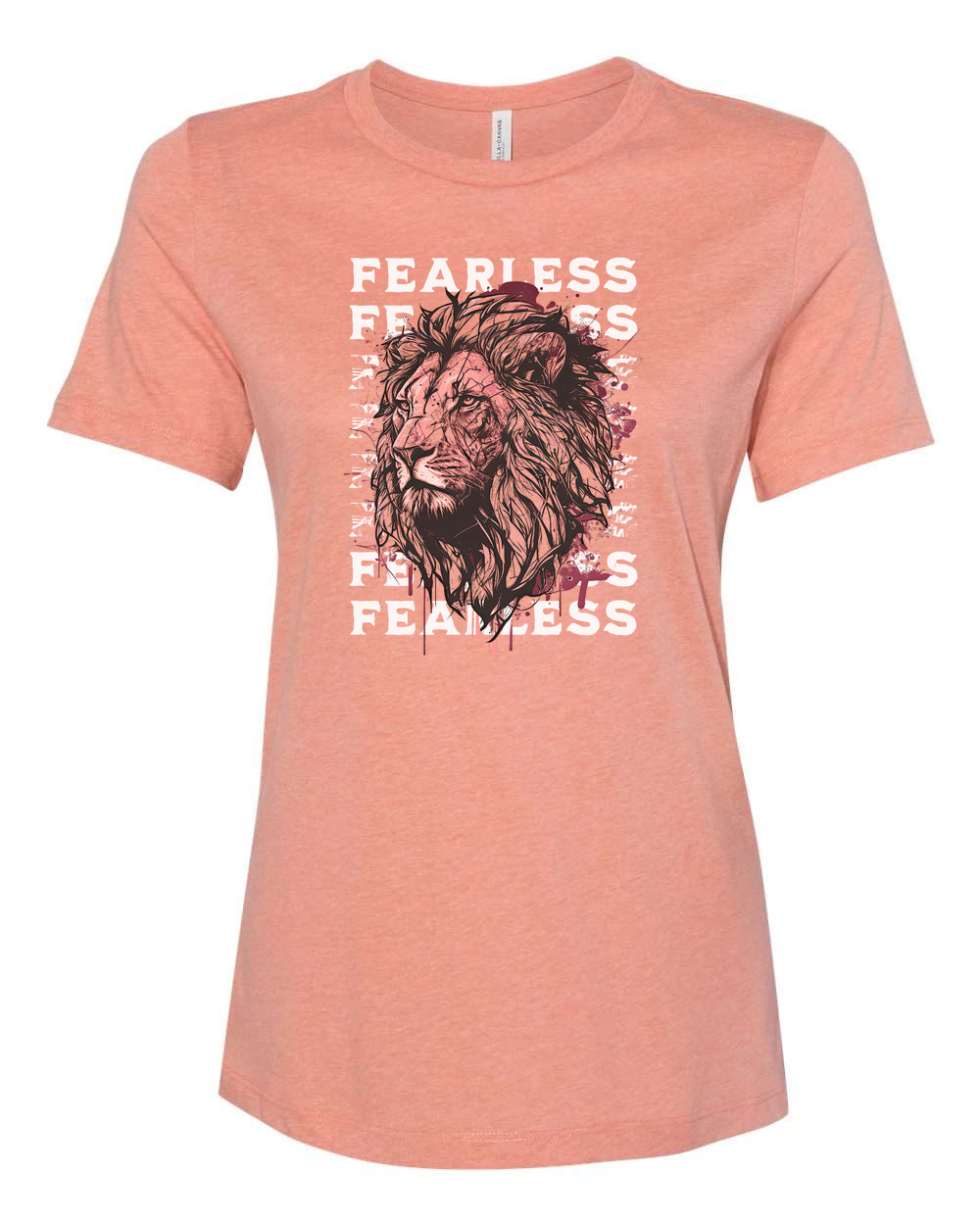 Fearless Fade w/ Lion Overlay Women's T-Shirt - Shirtify