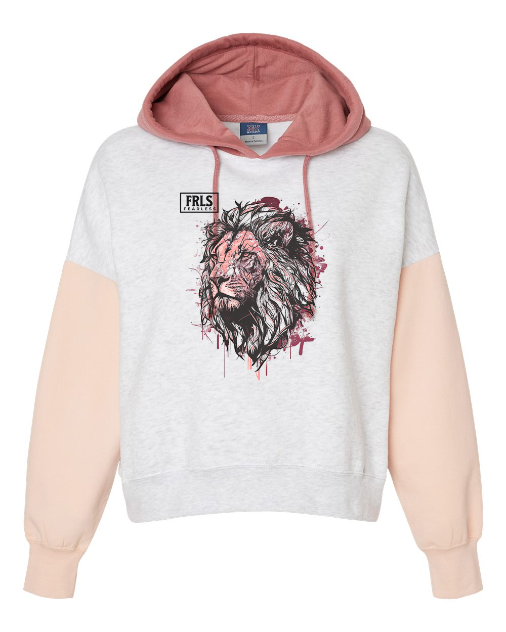 Fearless Logo w/ Lion Women's Cropped or Lightweight Hoodie - Shirtify