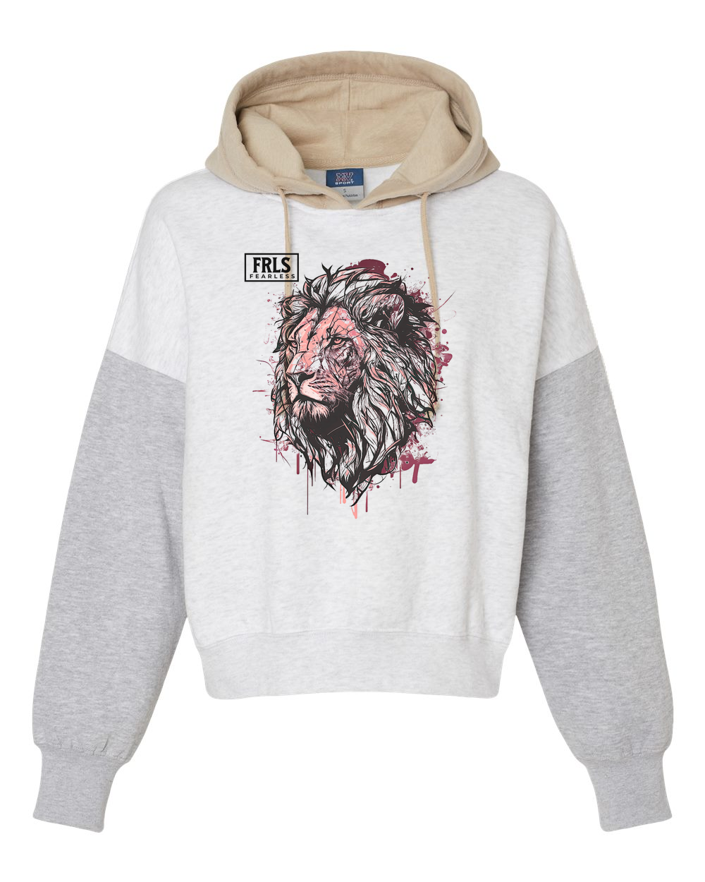 Fearless Logo w/ Lion Women's Cropped or Lightweight Hoodie - Shirtify