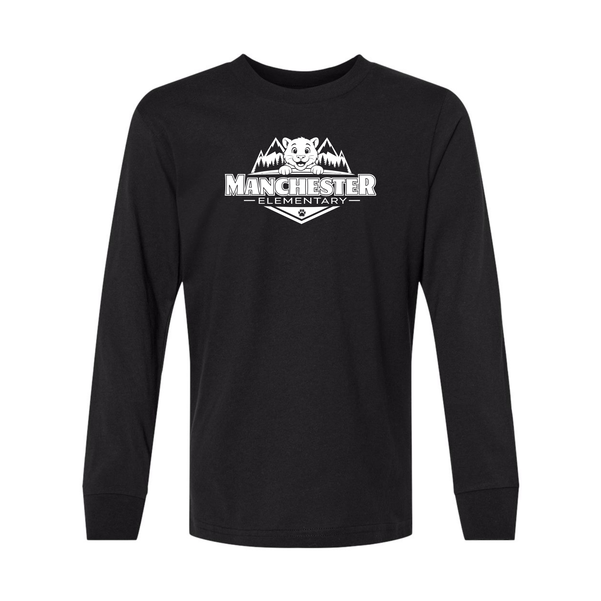 Manchester Long Sleeve T-Shirt White Logo