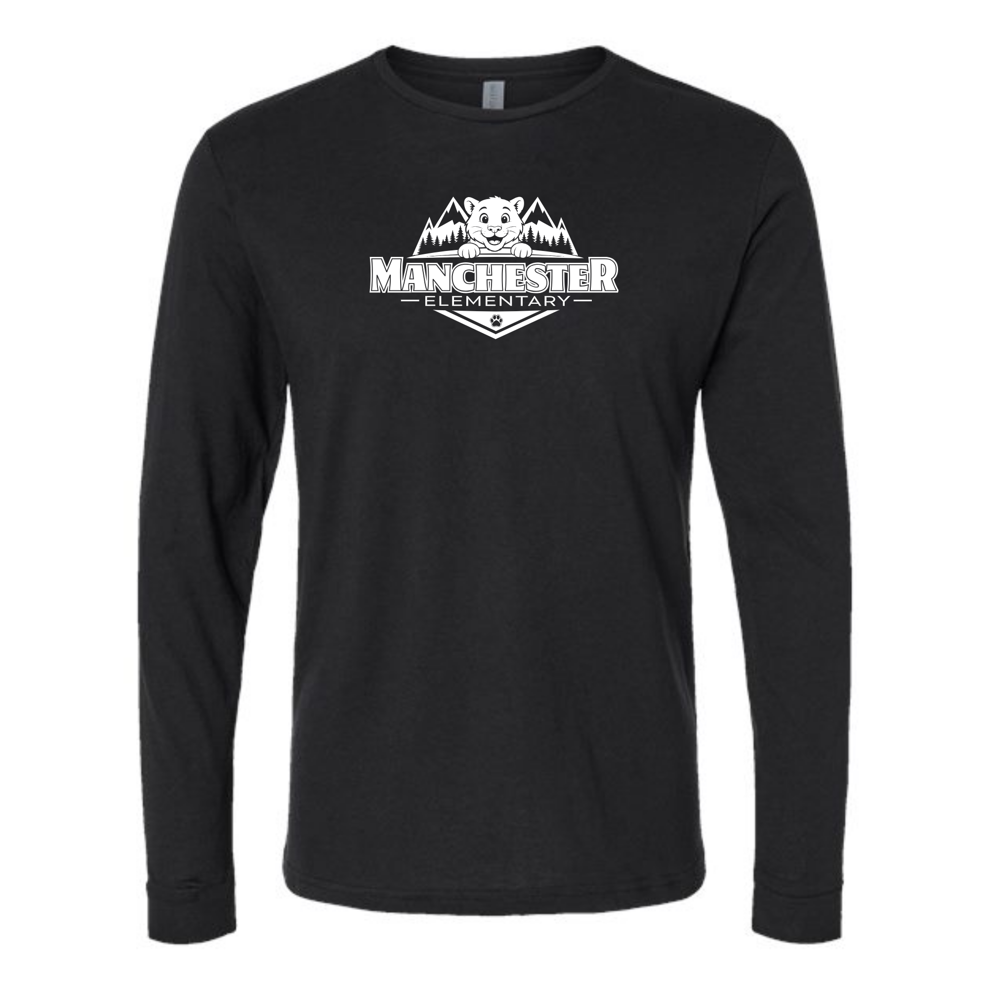 Manchester Long Sleeve T-Shirt White Logo