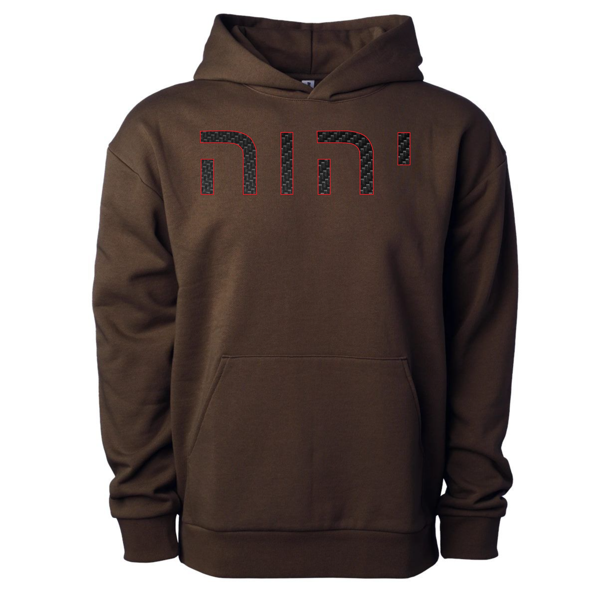 YHWH Embroidered carbon fiber embellished hoodie (TriSeven)