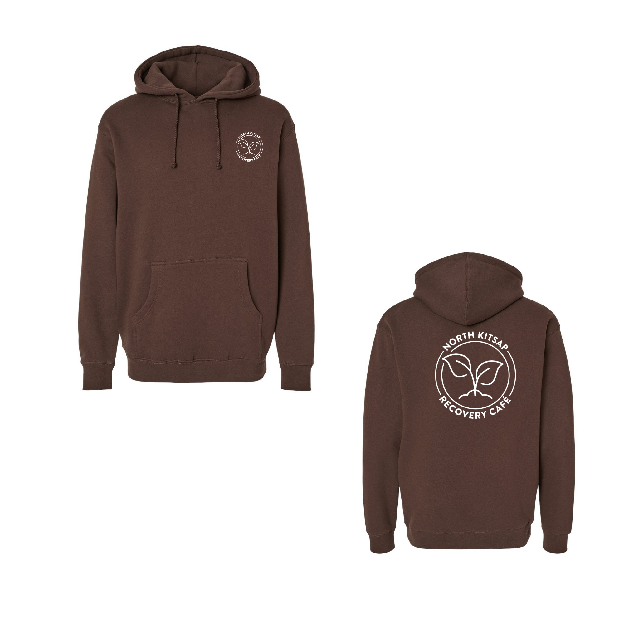 NKR CAFE White Logo Hoodie - Shirtify