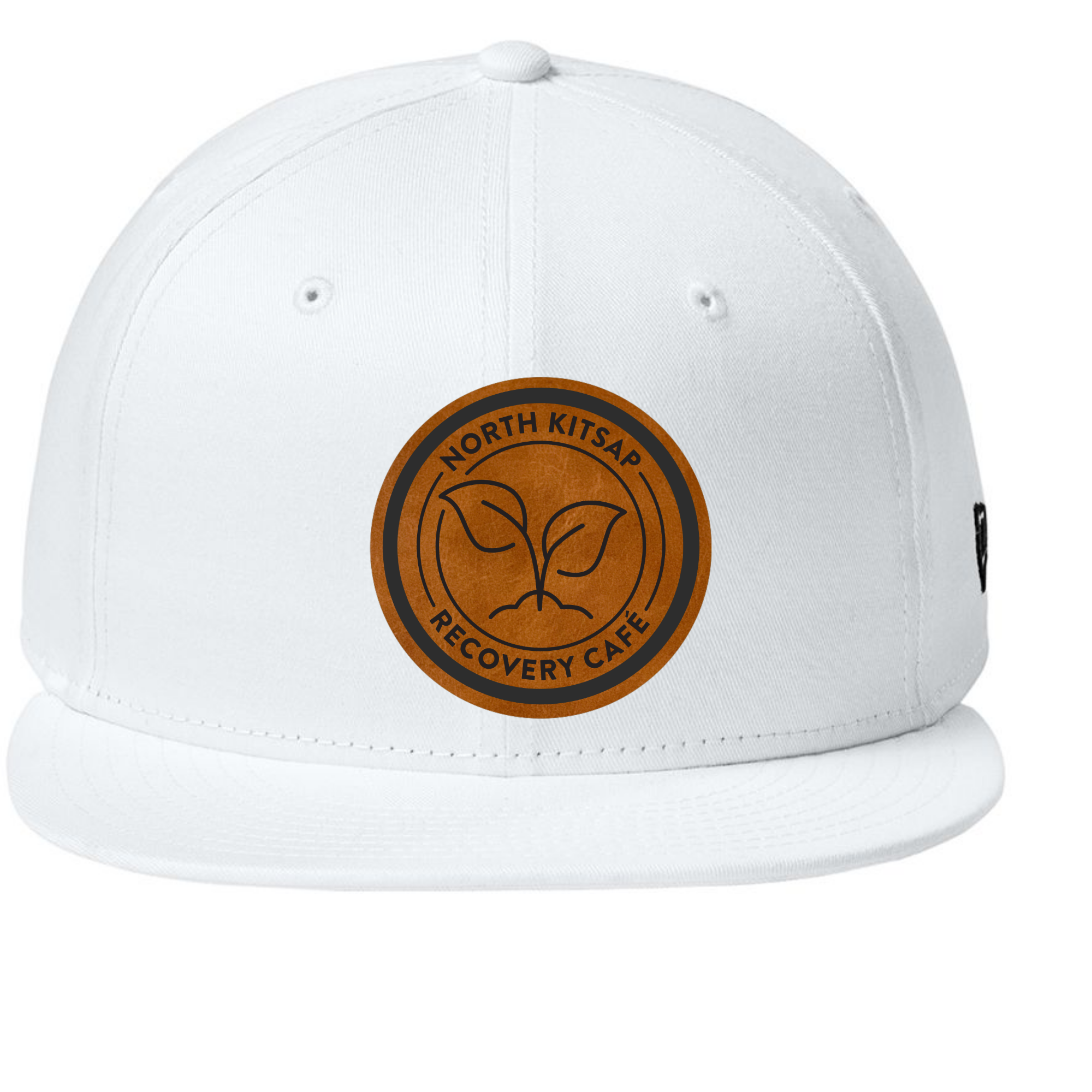 NKR New Era Flat Bill Snap Back Patch Cafe Logo Hat - Shirtify