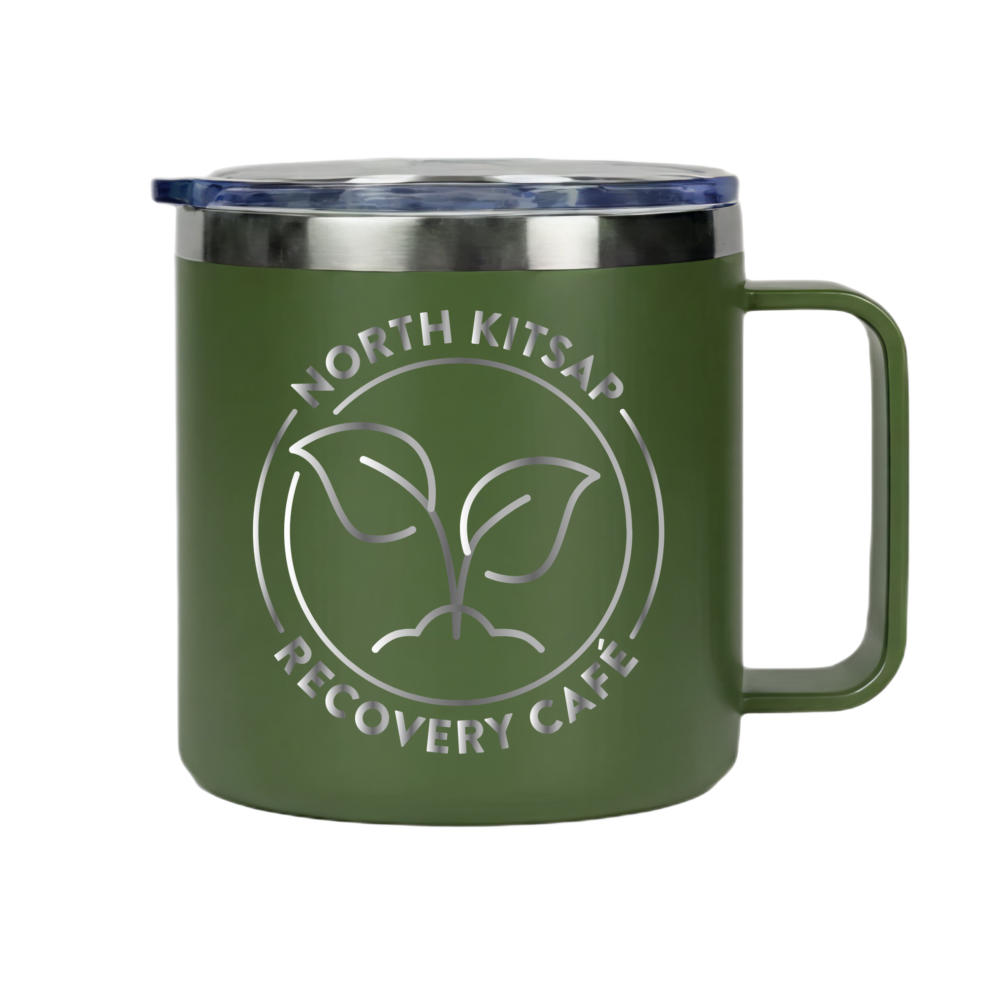 NKR Cafe Laser Engraved Camping Mug with Lid