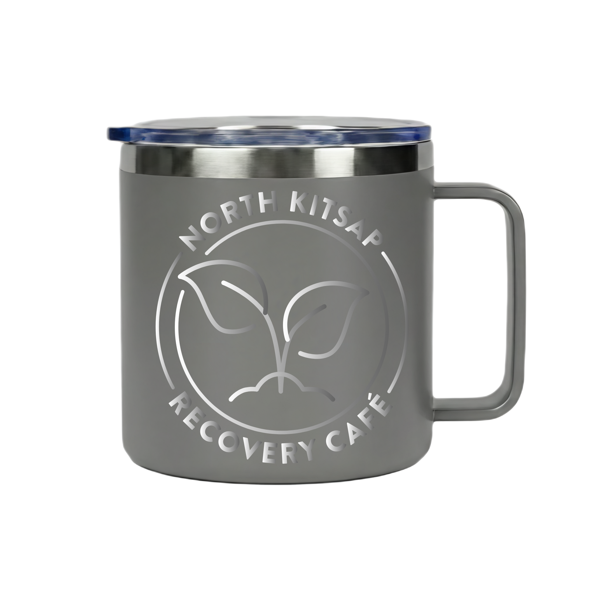 NKR Cafe Laser Engraved Camping Mug with Lid
