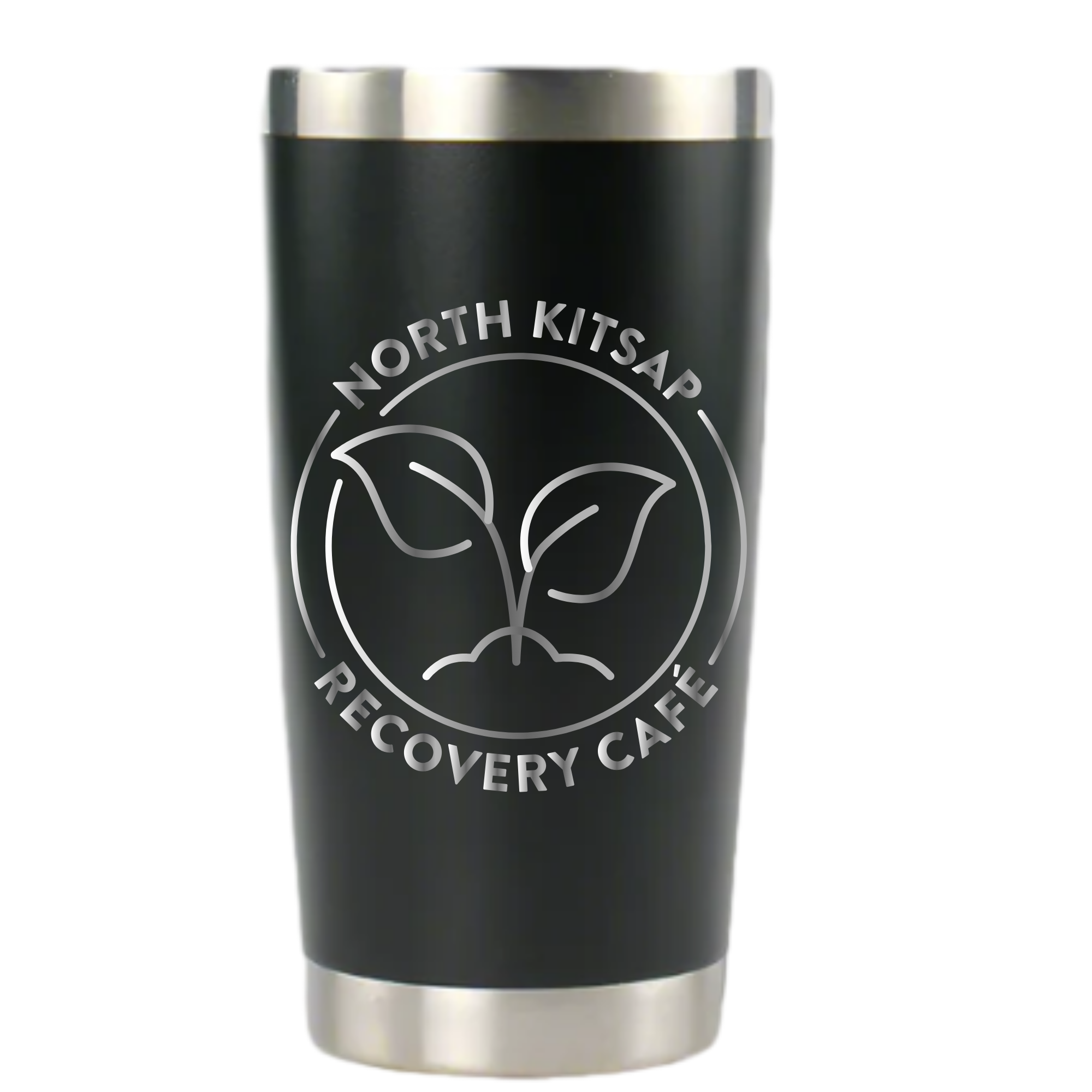 NKR Cafe Laser Engraved 20oz Tumbler with Sliding lid