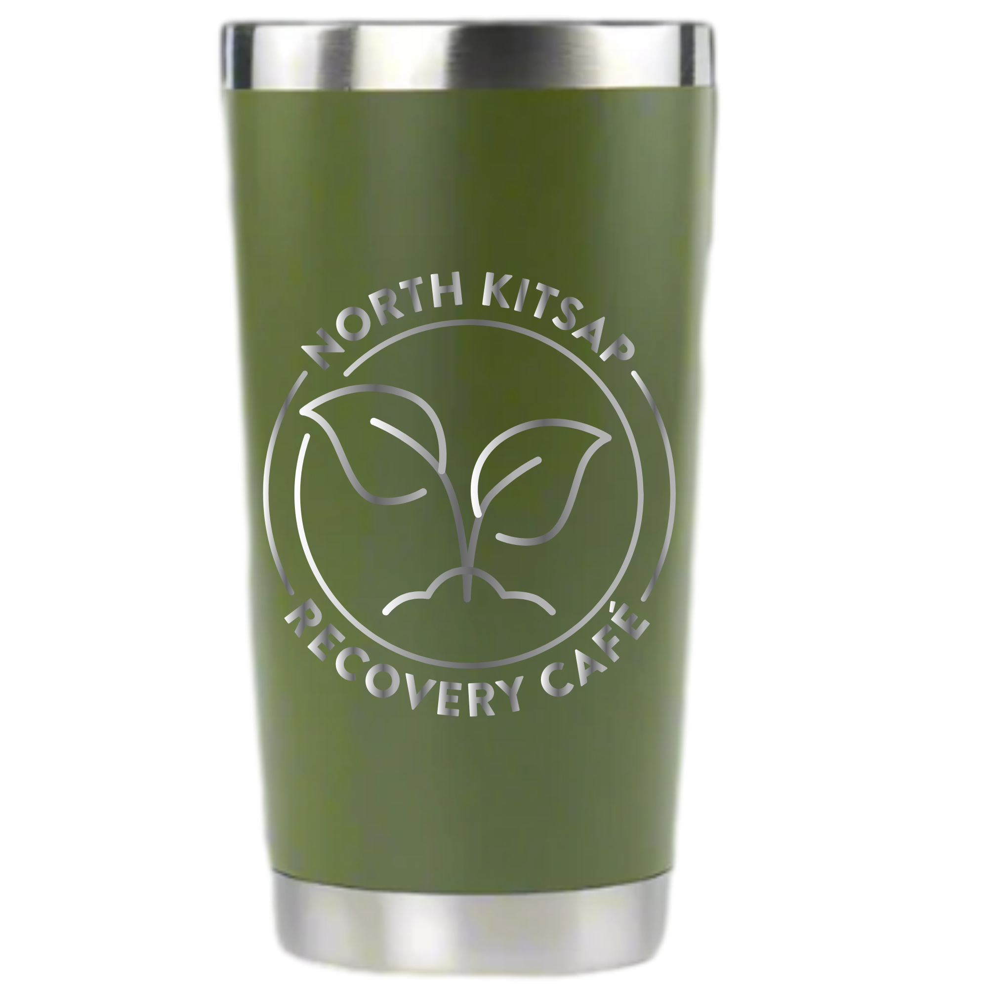 NKR Cafe Laser Engraved 20oz Tumbler with Sliding lid
