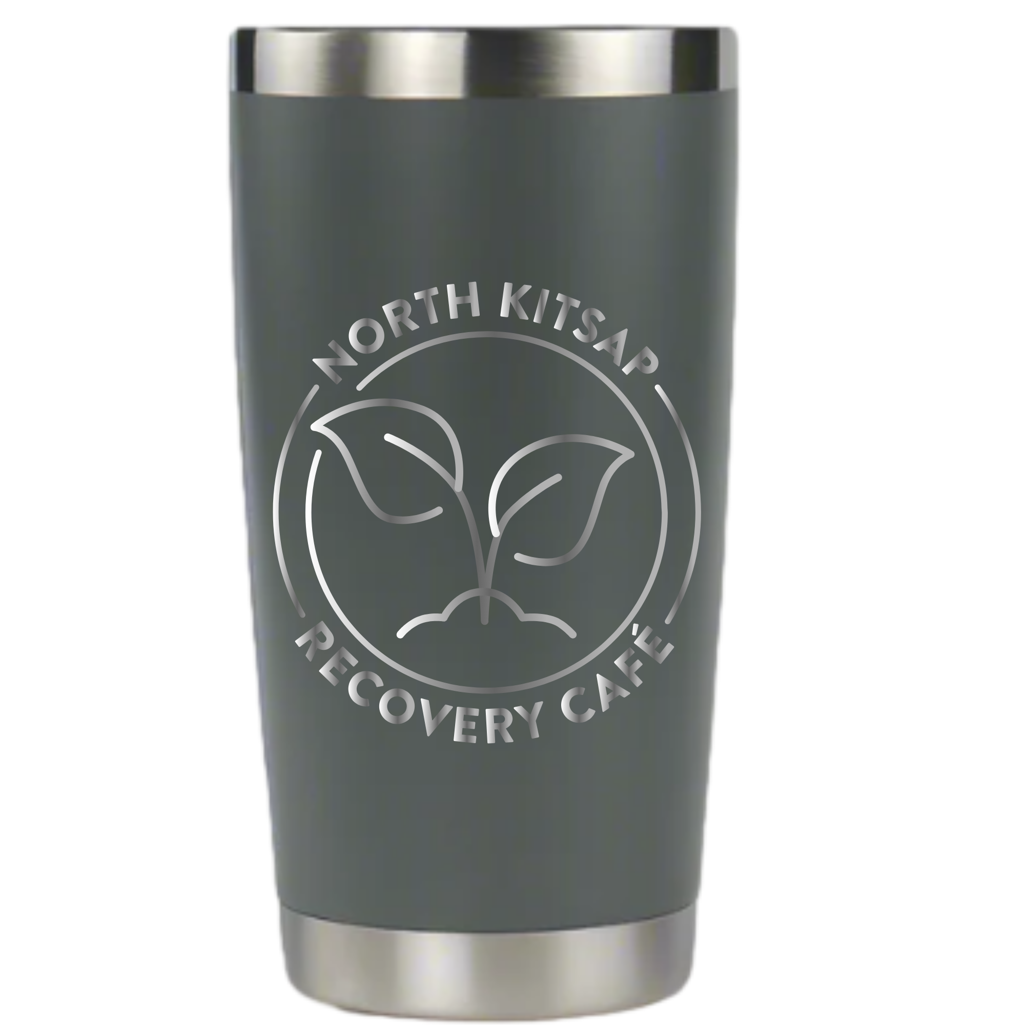 NKR Cafe Laser Engraved 20oz Tumbler with Sliding lid