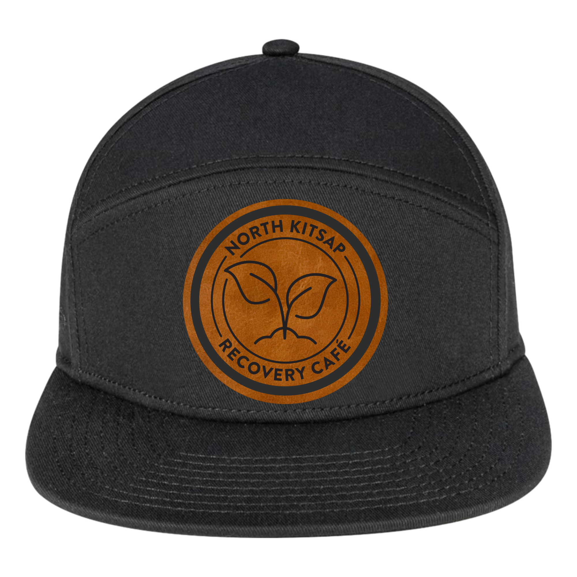 NKR Cafe Leather Six-Panel Patch Hat - Shirtify