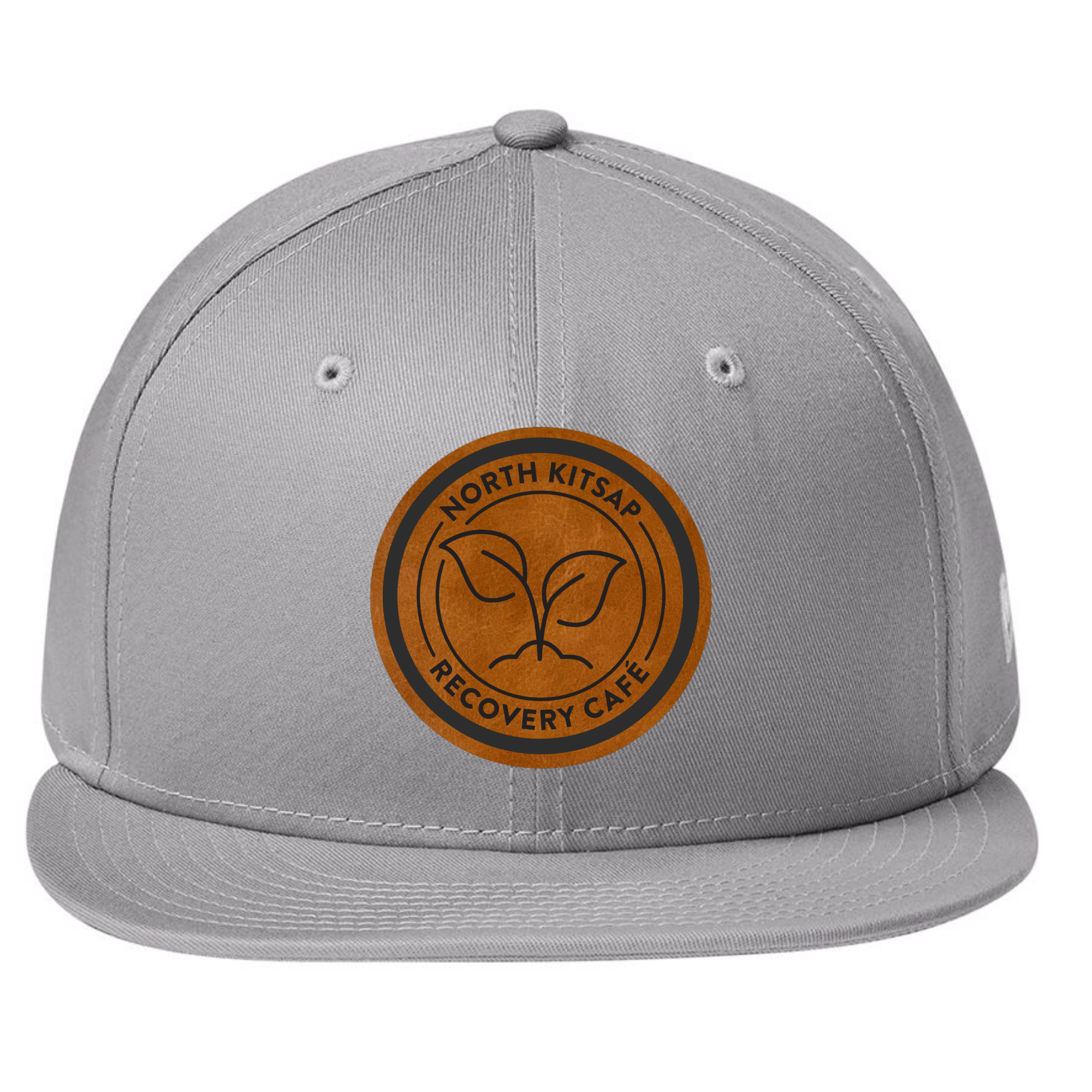 NKR New Era Flat Bill Snap Back Patch Cafe Logo Hat - Shirtify