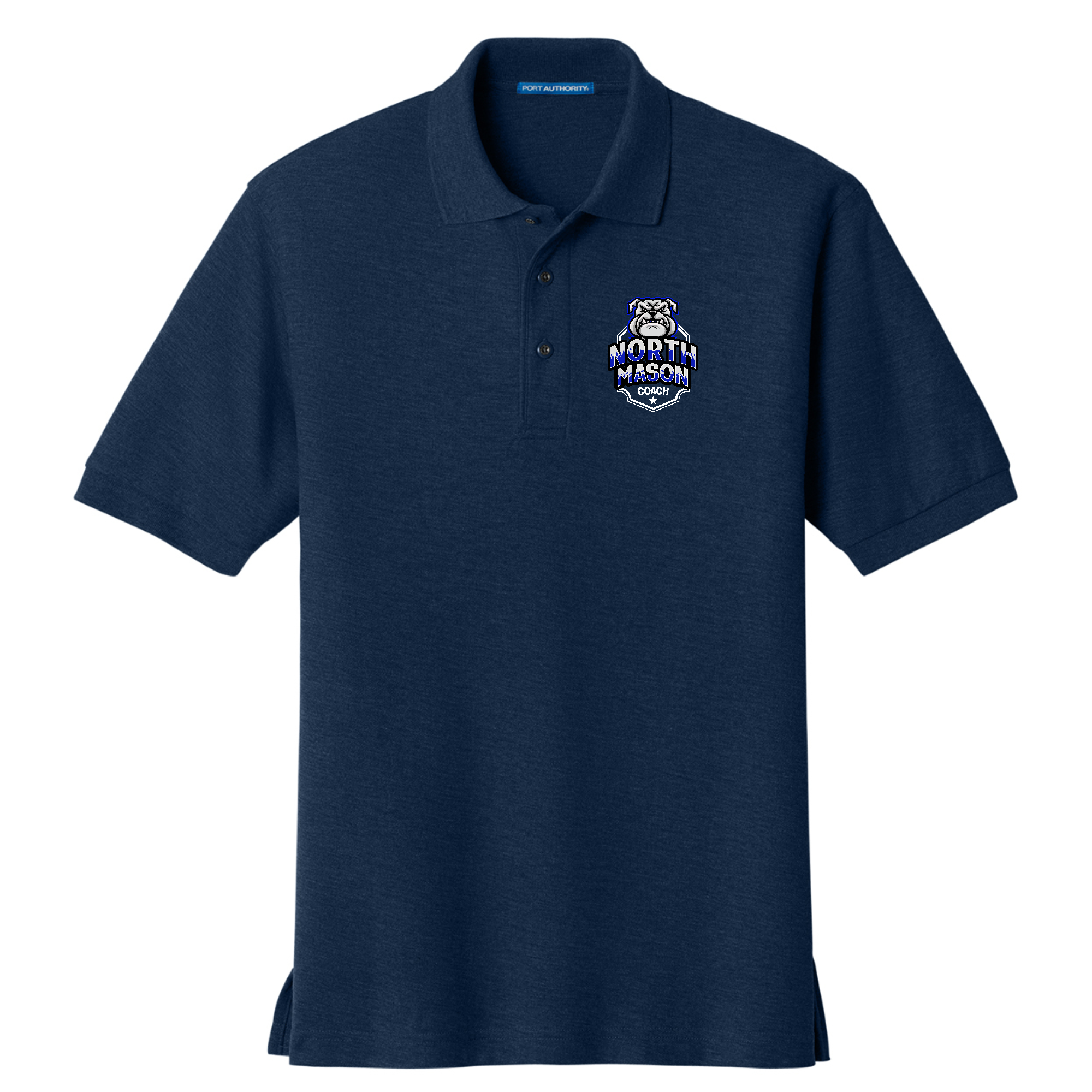 North Mason Coach Silk Touch Polo Printed Logo - Shirtify