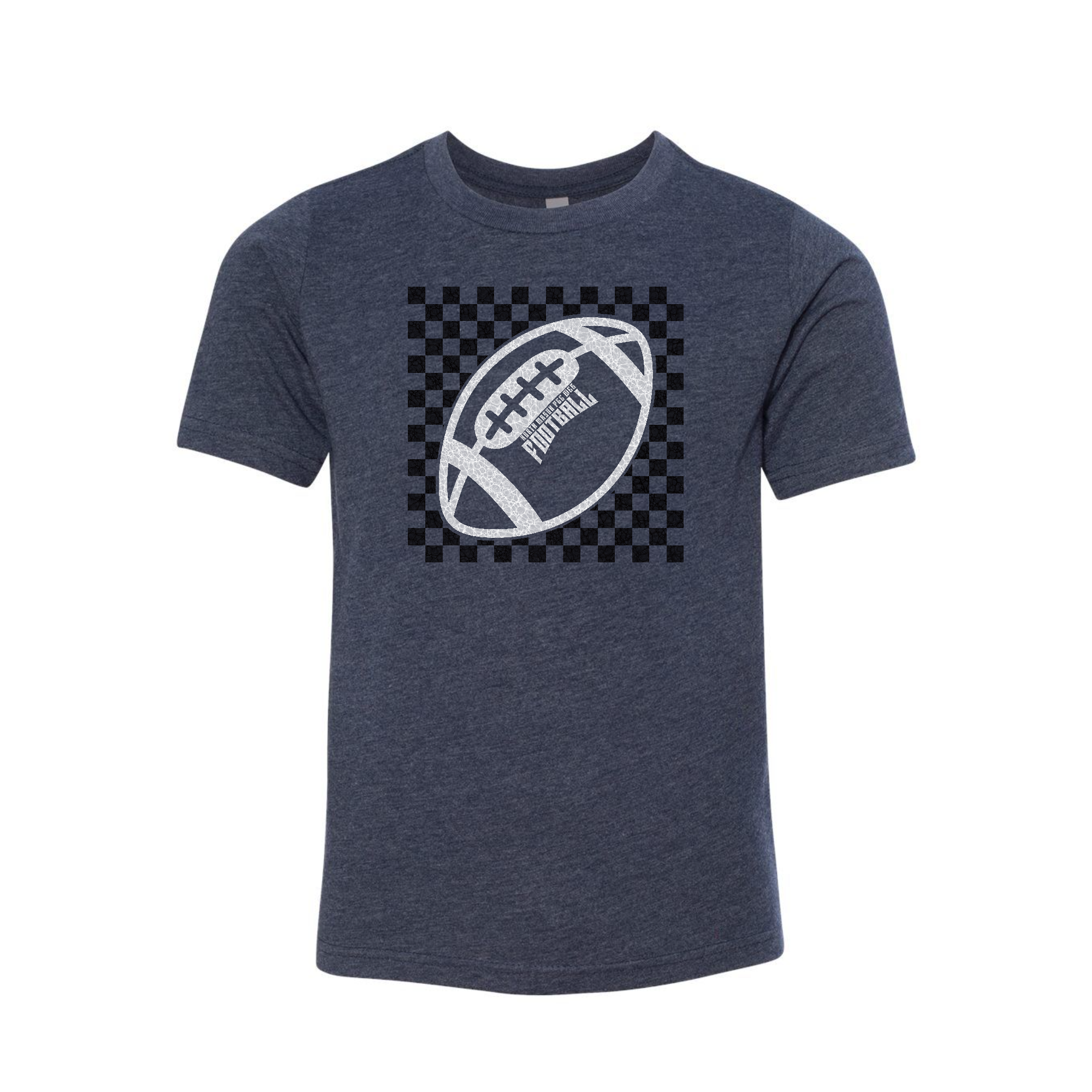 North Mason Checkerboard football Youth T-Shirt 3312 - Shirtify