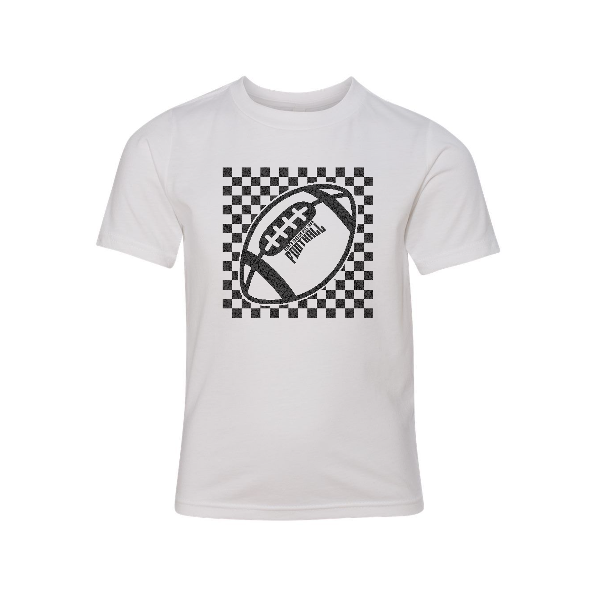 North Mason Checkerboard football Youth T-Shirt 3312 - Shirtify
