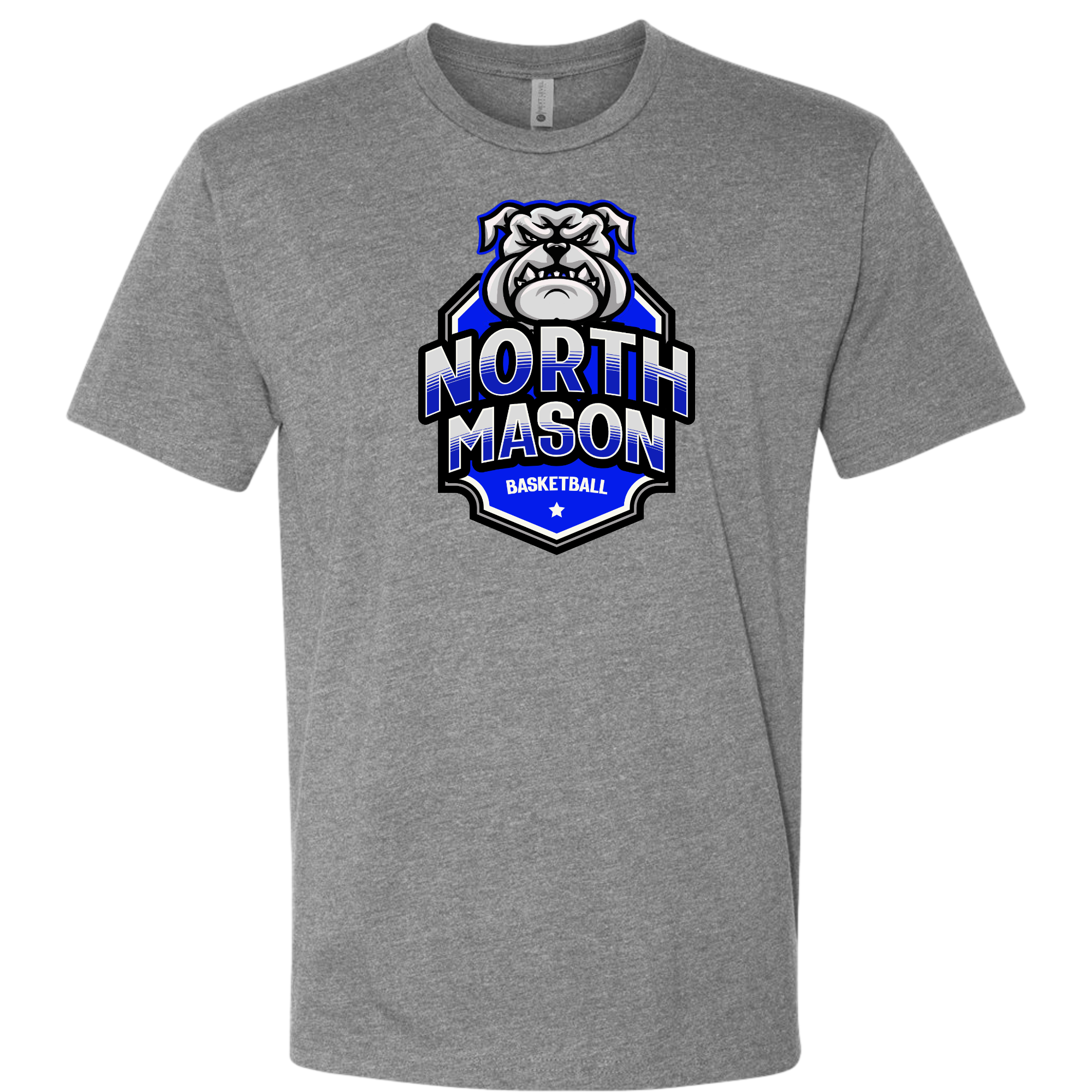 North Mason Basketball T-Shirt Bulldog Badge (Unisex)