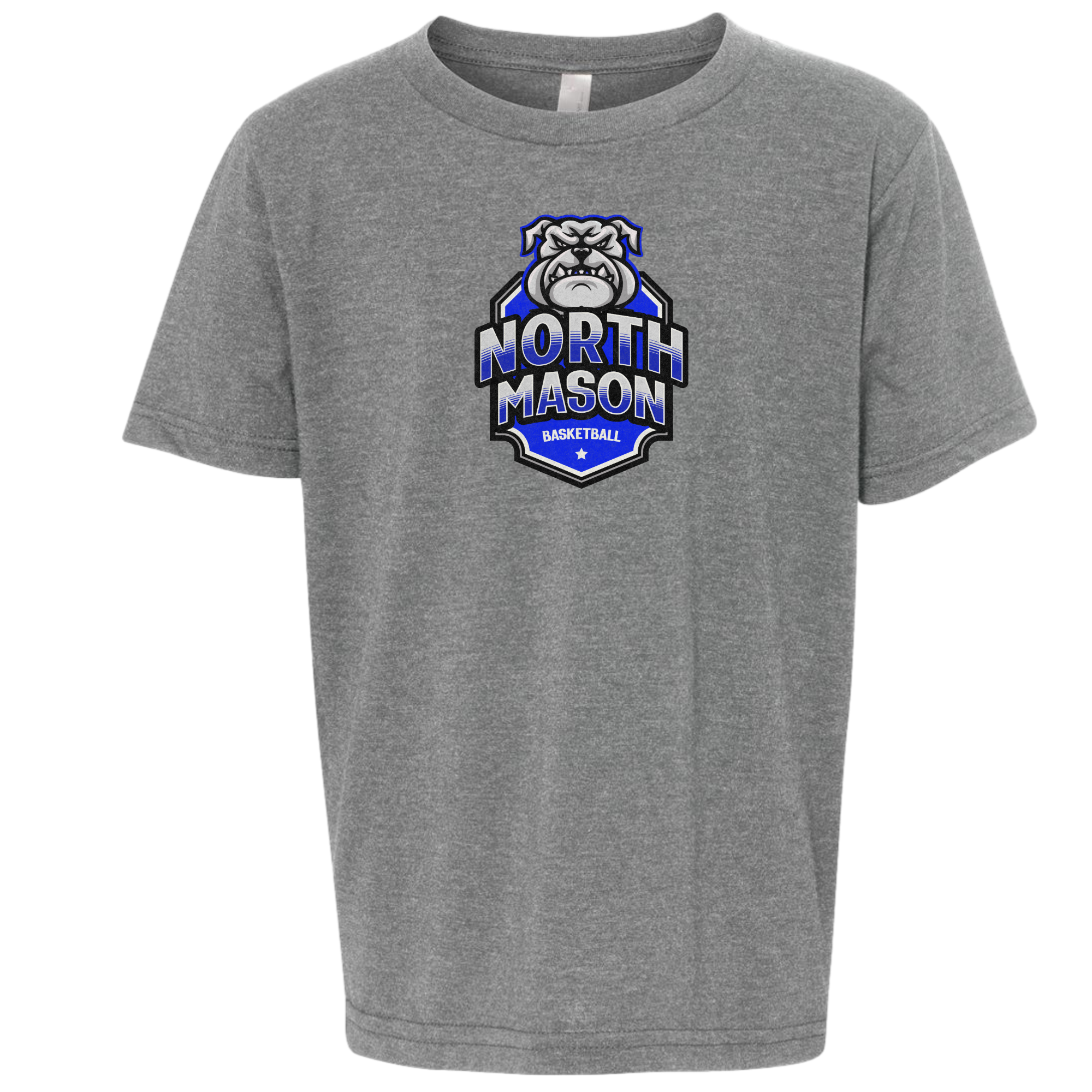 North Mason Basketball Youth T-Shirt Bulldog Badge 3312