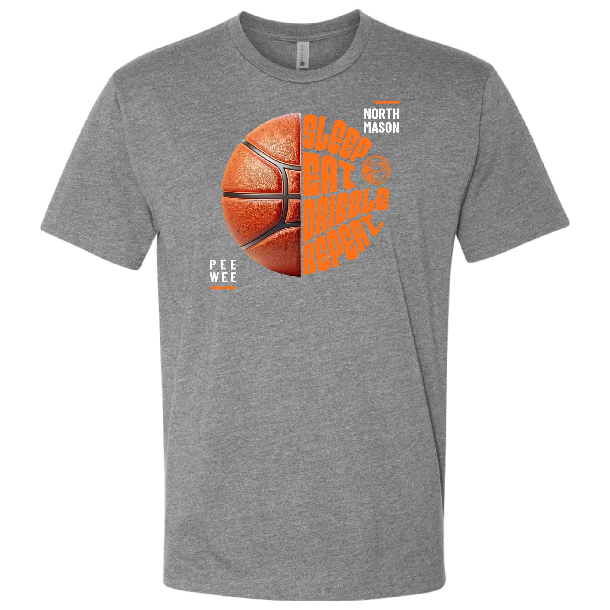 North Mason Basketball Eat Sleep Dribble Repeat T-Shirt (Unisex)