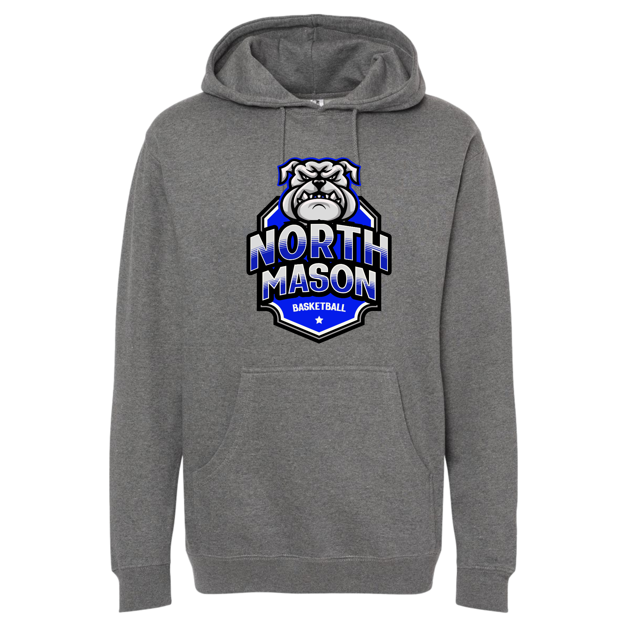 North Mason Basketball Bulldog Badge Hoodie (Unisex)