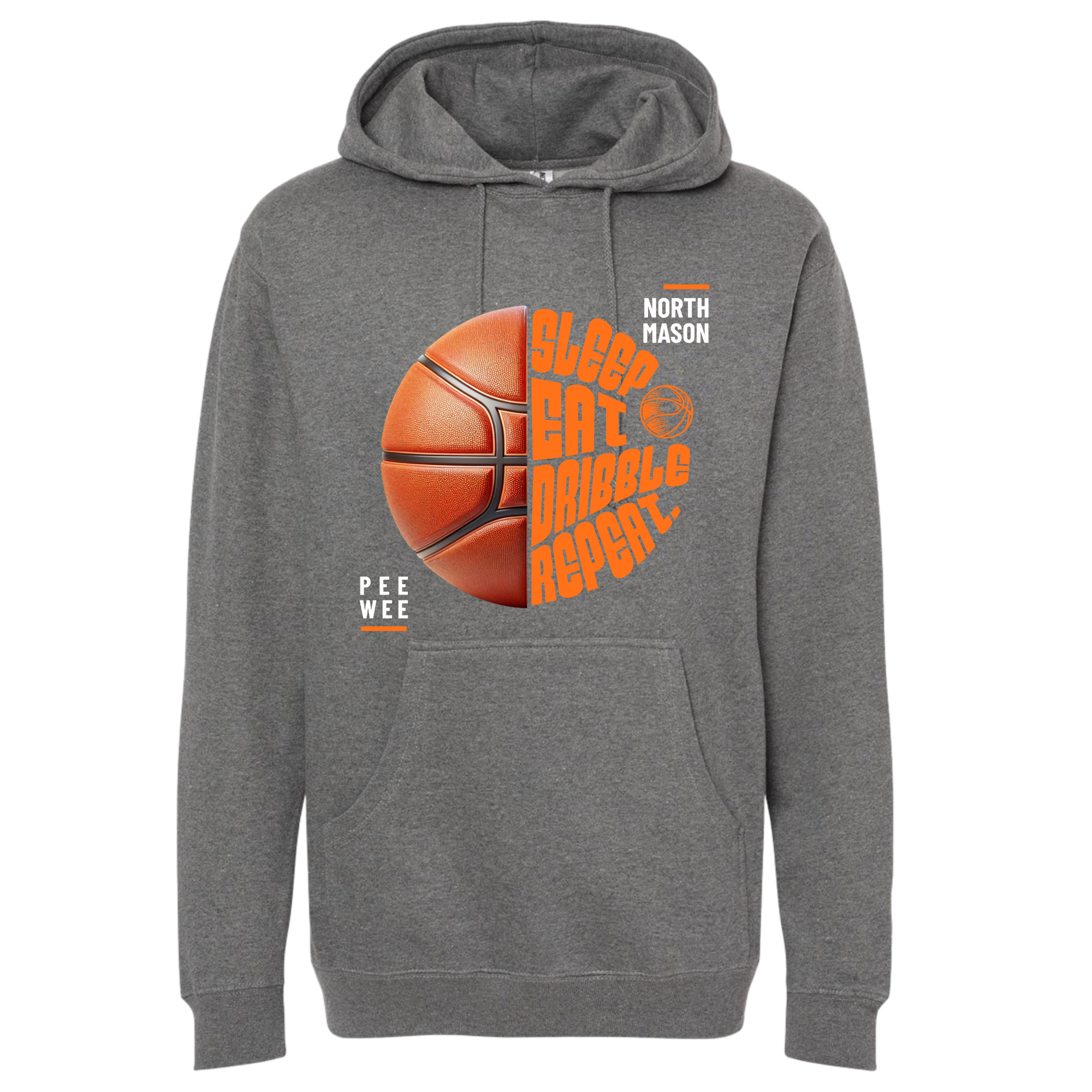 North Mason Basketball Eat Sleep Dribble Repeat Hoodie (Unisex)