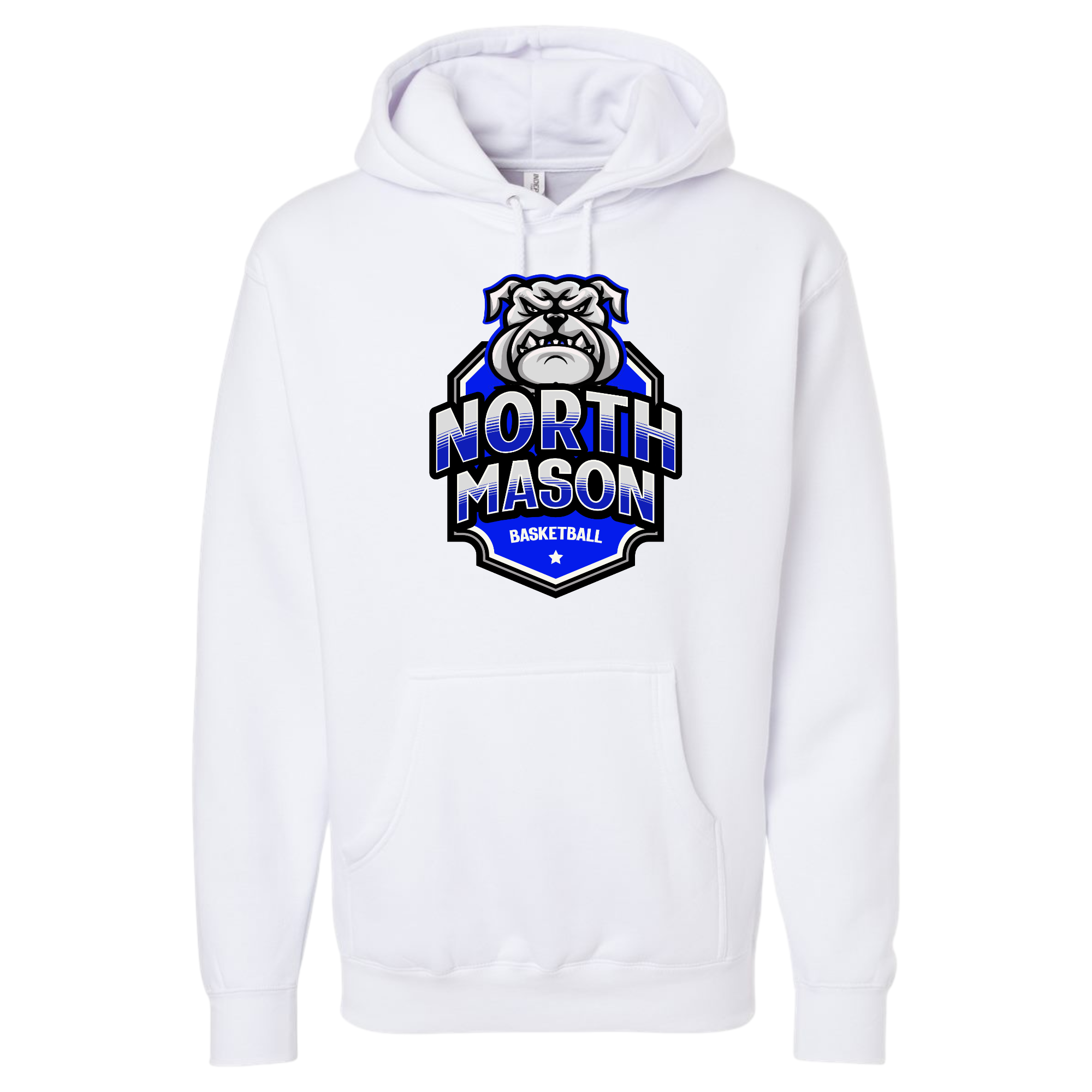 North Mason Basketball Bulldog Badge Hoodie (Unisex)