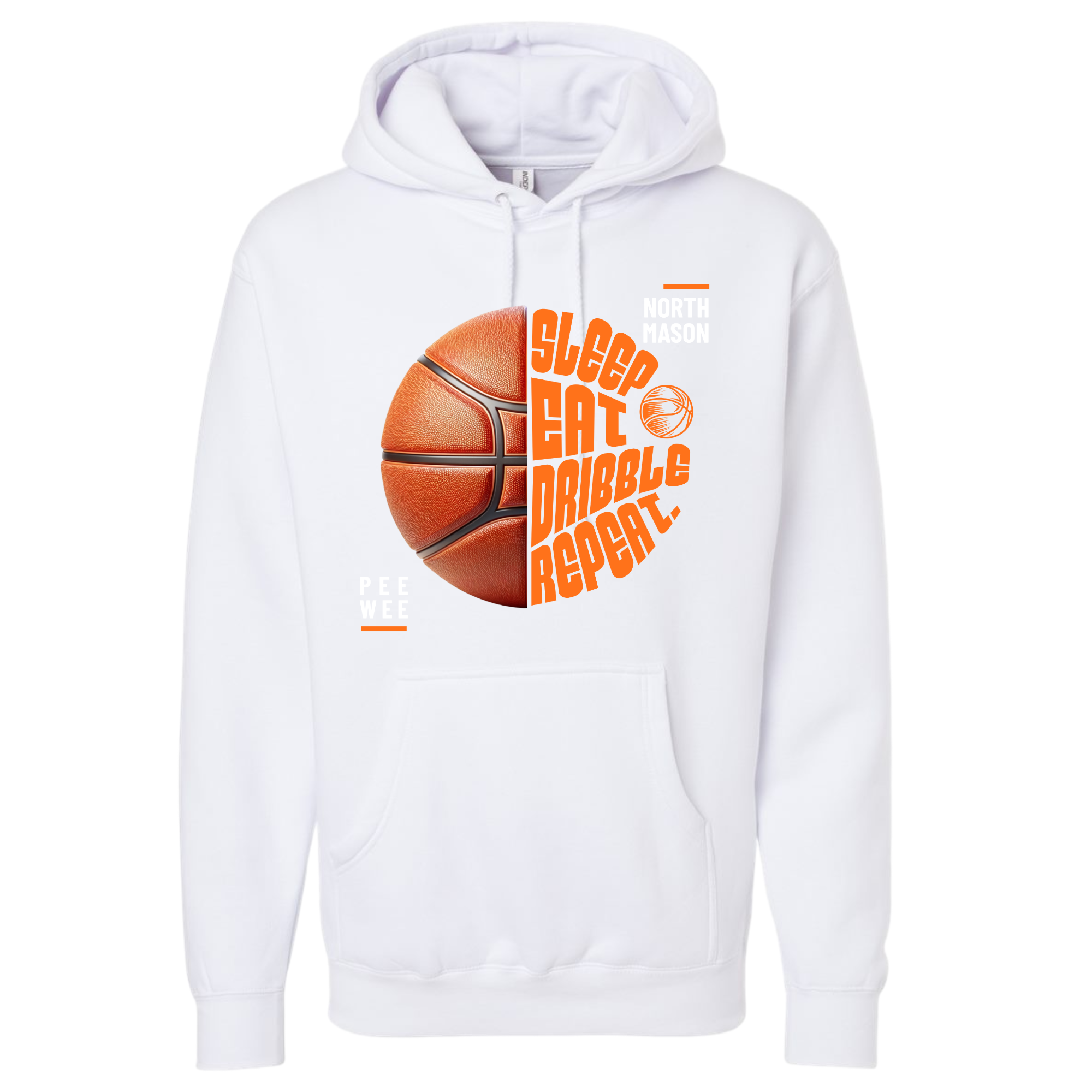 North Mason Basketball Eat Sleep Dribble Repeat Hoodie (Unisex)