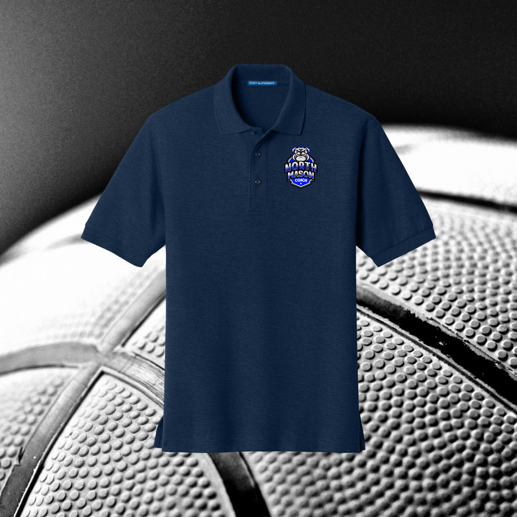 North Mason Coach Silk Touch Polo Printed Logo