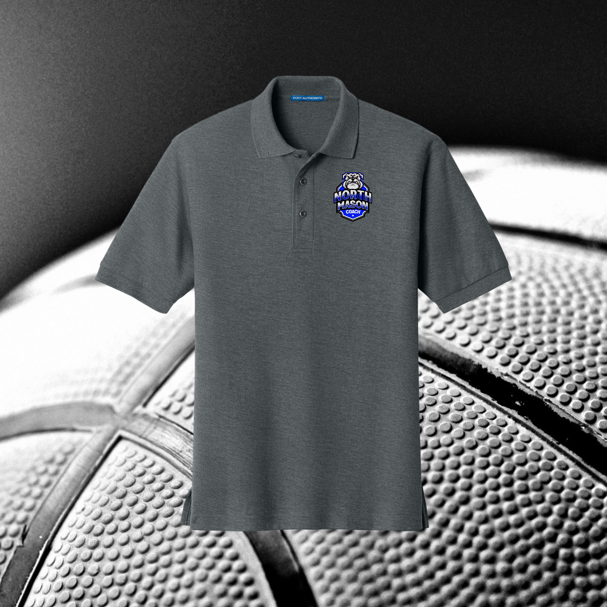 North Mason Coach Silk Touch Polo Printed Logo