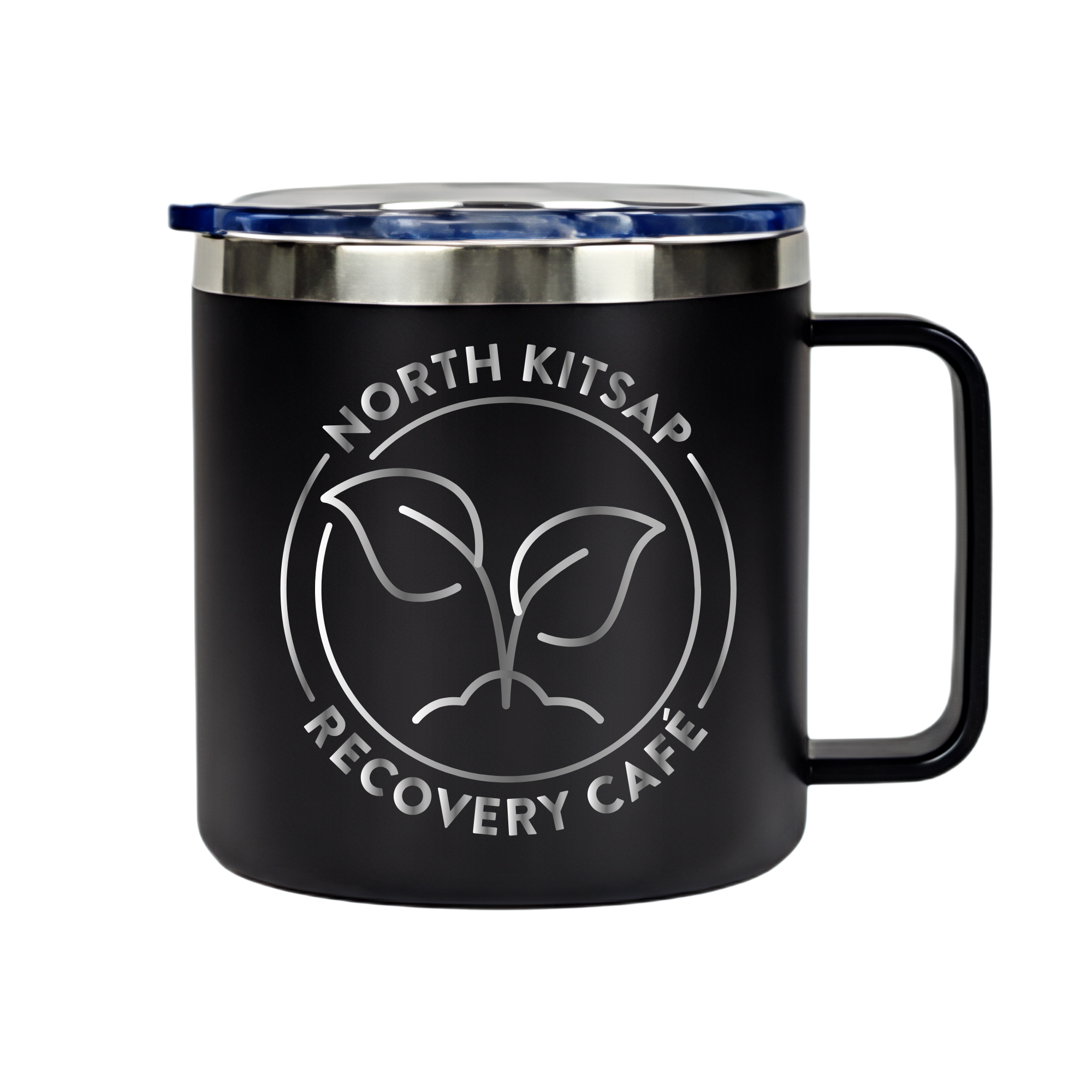 NKR Cafe Laser Engraved Camping Mug with Lid