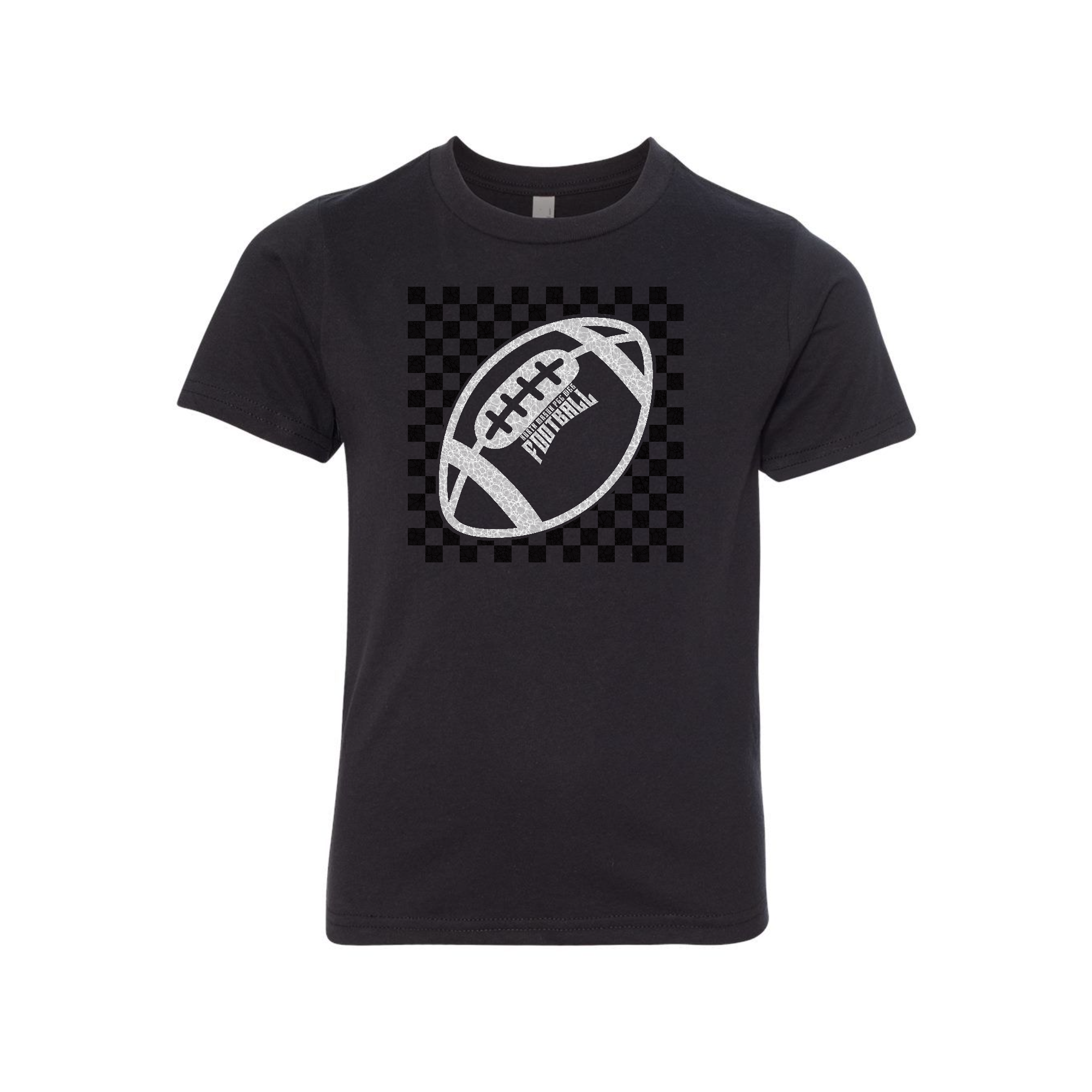 North Mason Checkerboard Football T-Shirt - Shirtify
