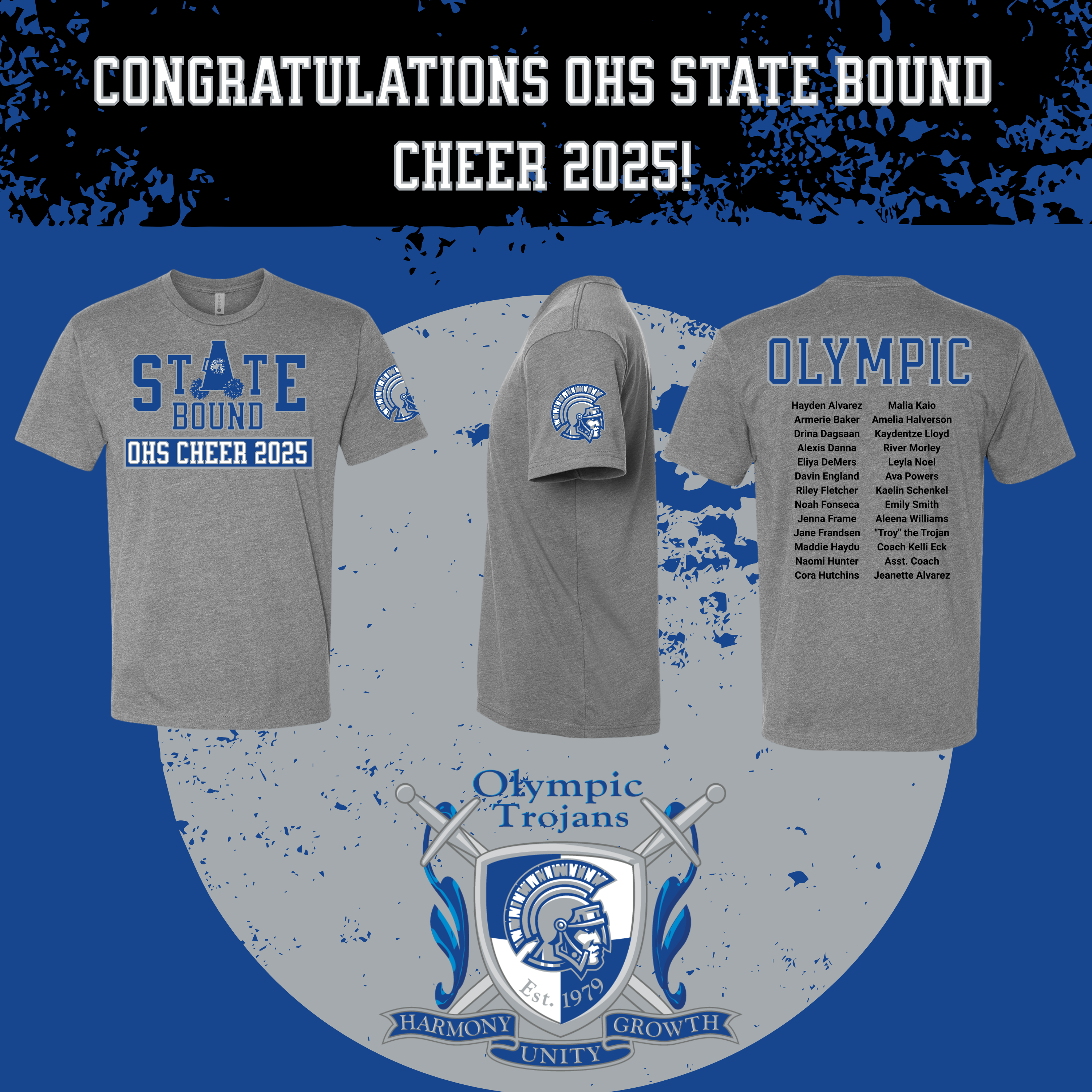 Olympic High School Cheer - State Bound 2025 (6210) - Shirtify