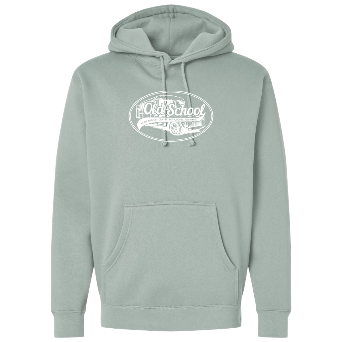 Old School White Logo Hoodie