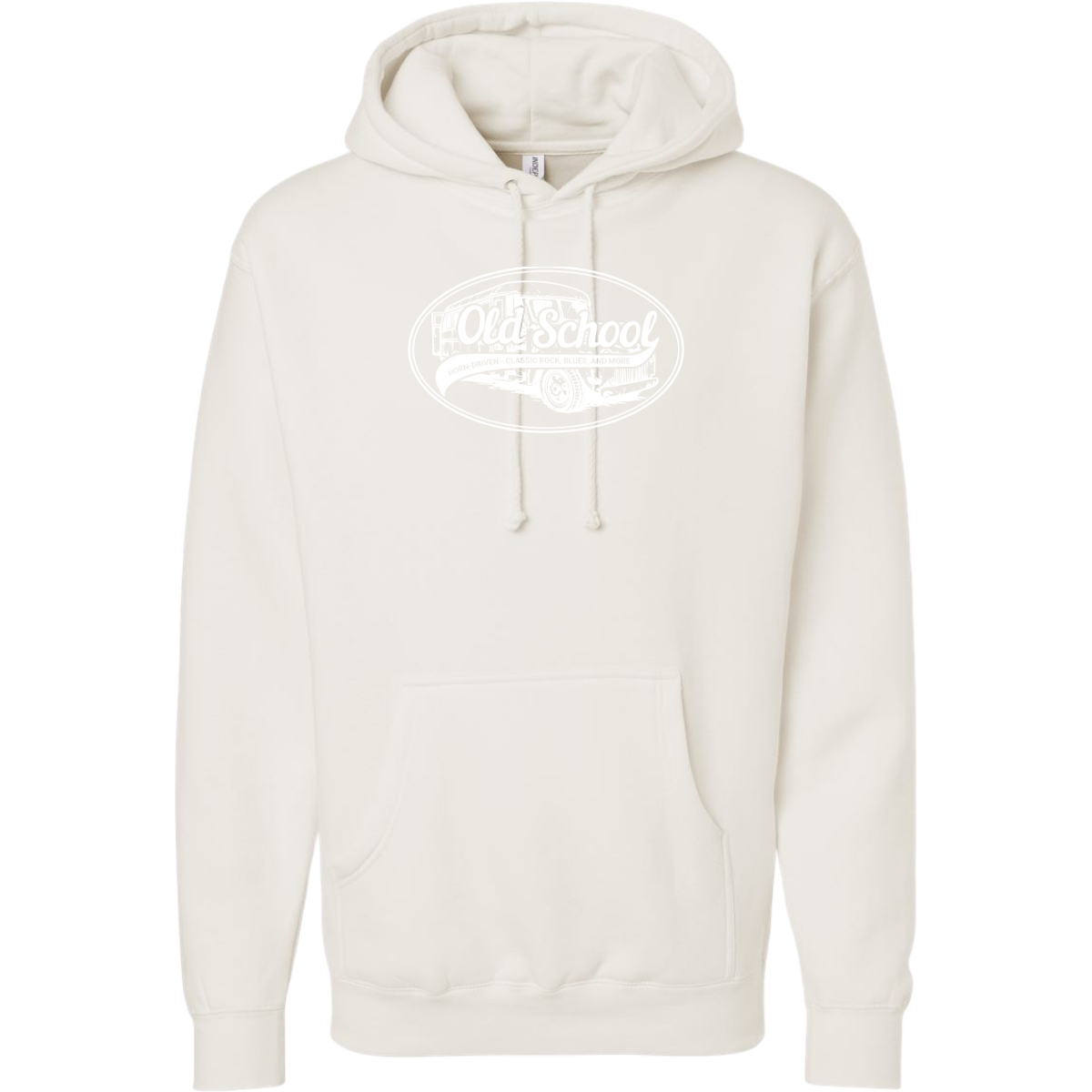 Old School White Logo Hoodie
