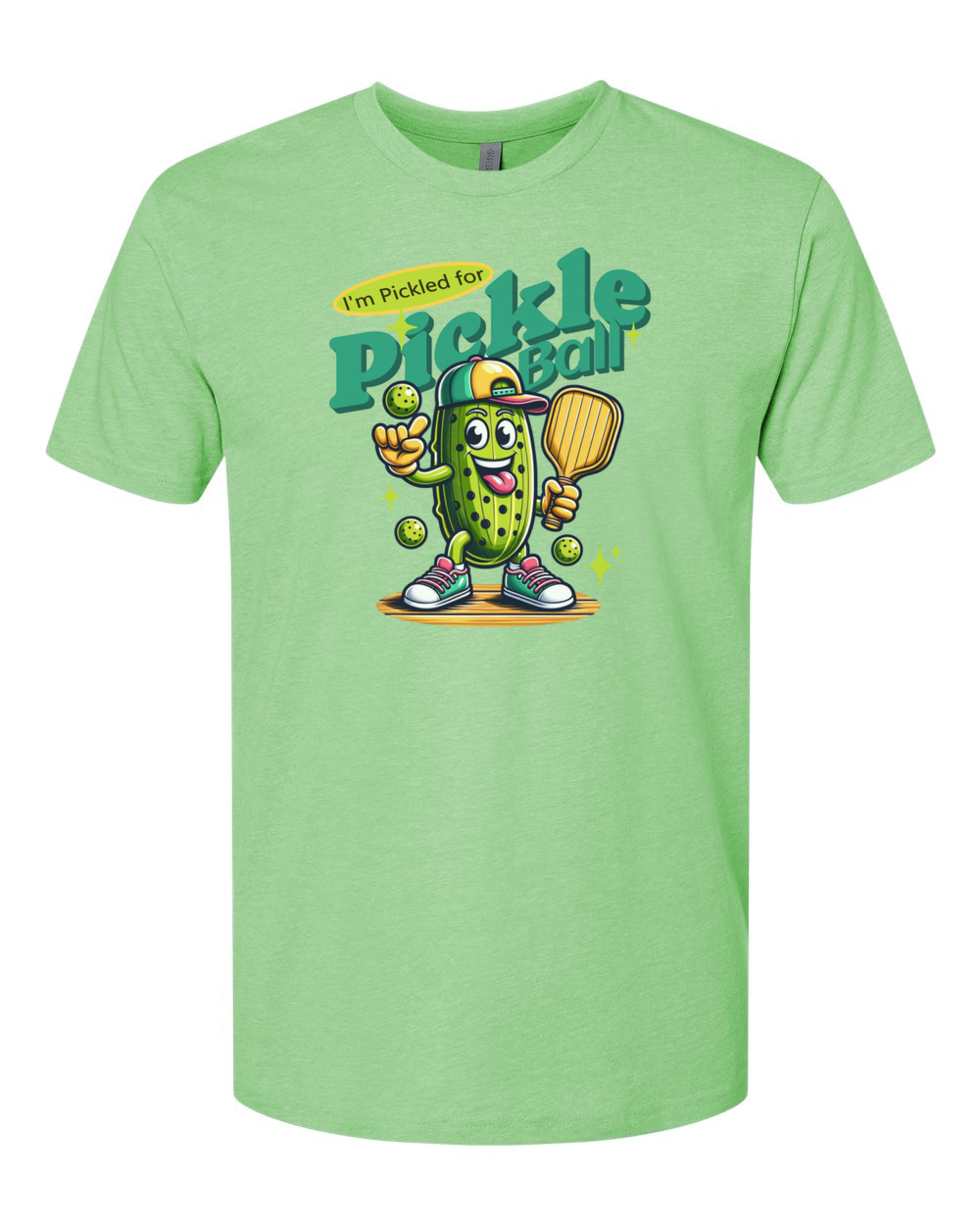 Pickled For Pickleball T-Shirt Apple Green (NL6210F)
