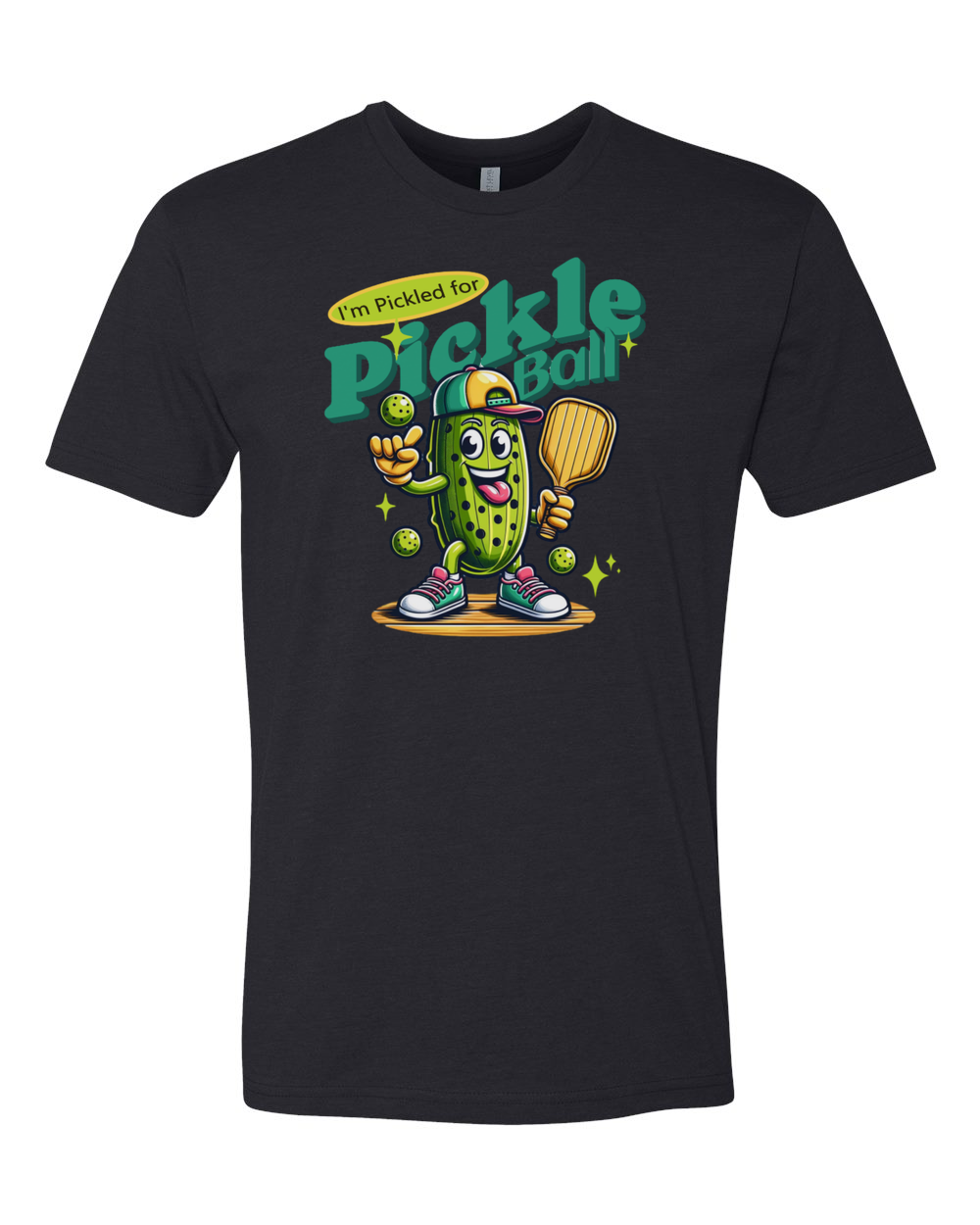 Pickled For Pickleball T-Shirt Black (NL6210F)