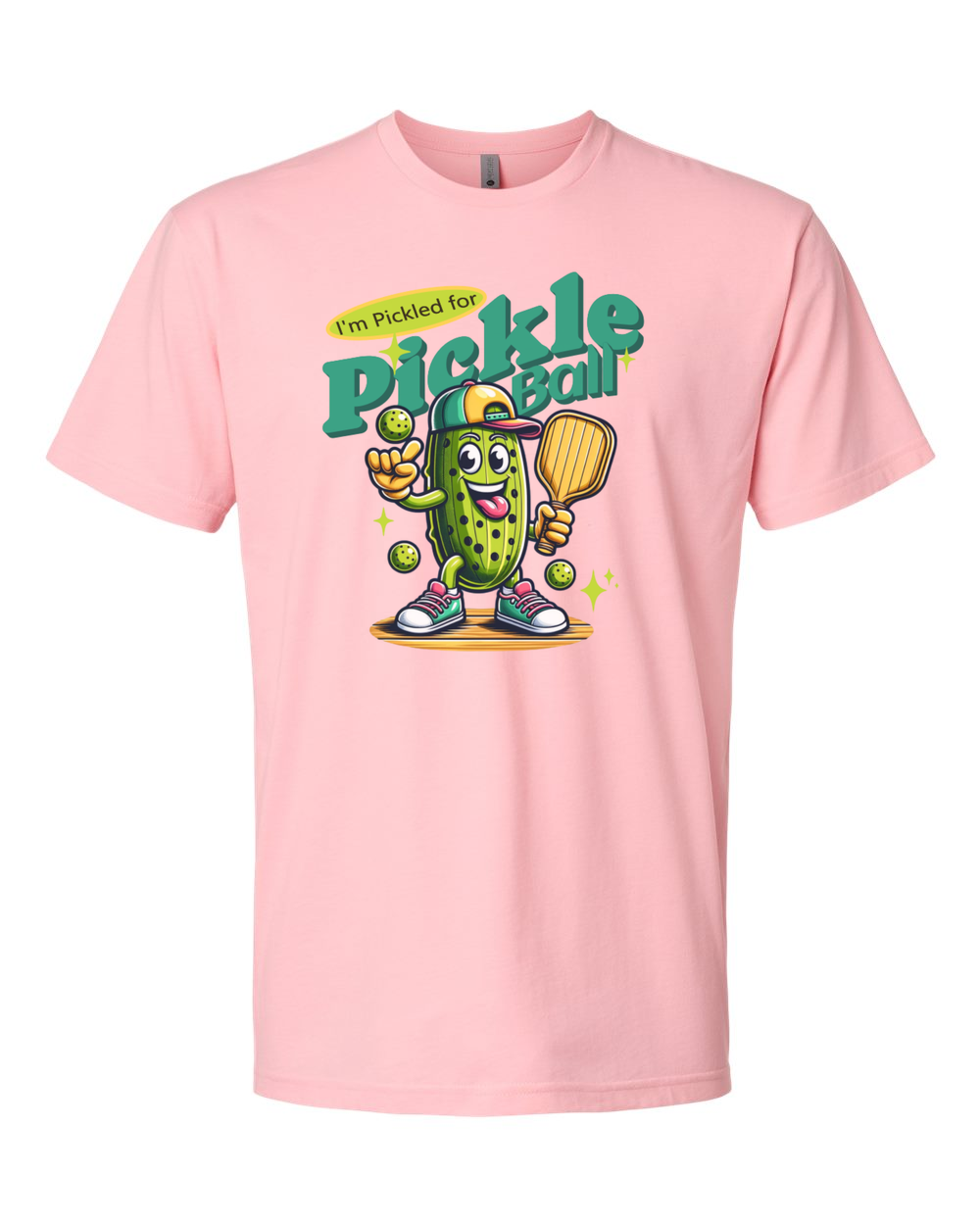 Pickled For Pickleball T-Shirt Heather Light Pink (NL6210F)