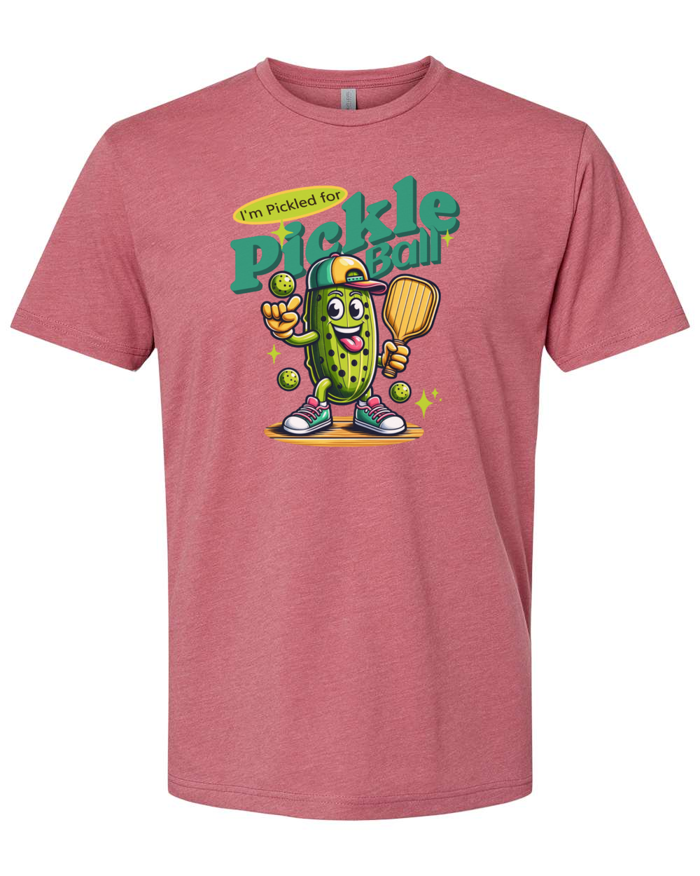 Pickled For Pickleball T-Shirt Heather Mauve (NL6210F)