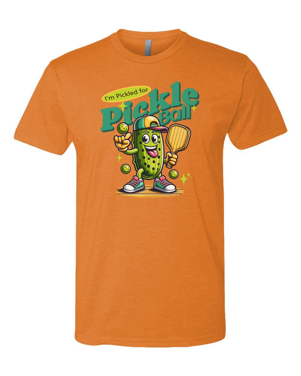 Pickled For Pickleball T-Shirt Orange (NL6210F)