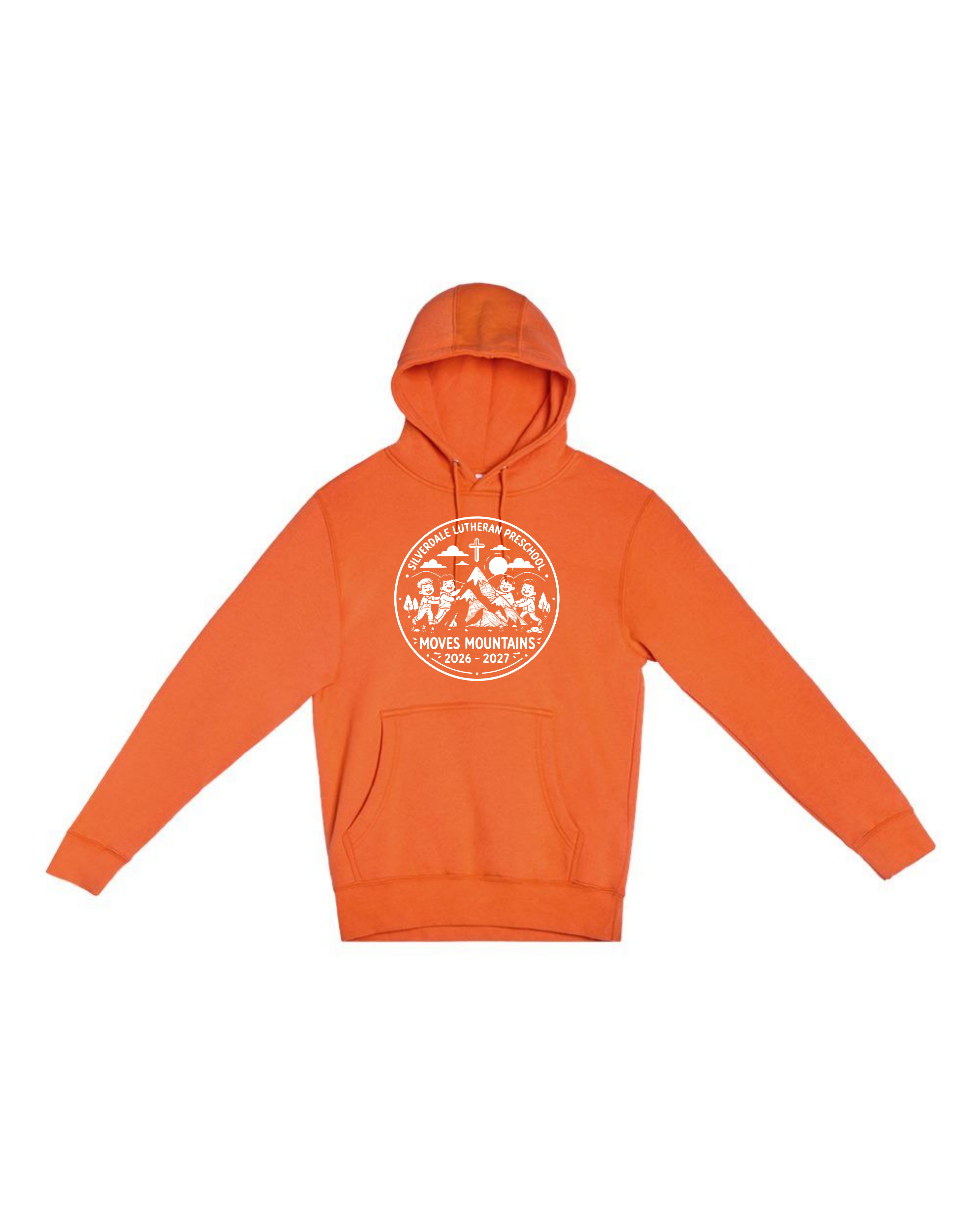 Silverdale Lutheran Preschool Hoodie — Carrot — Moves Mountains design
