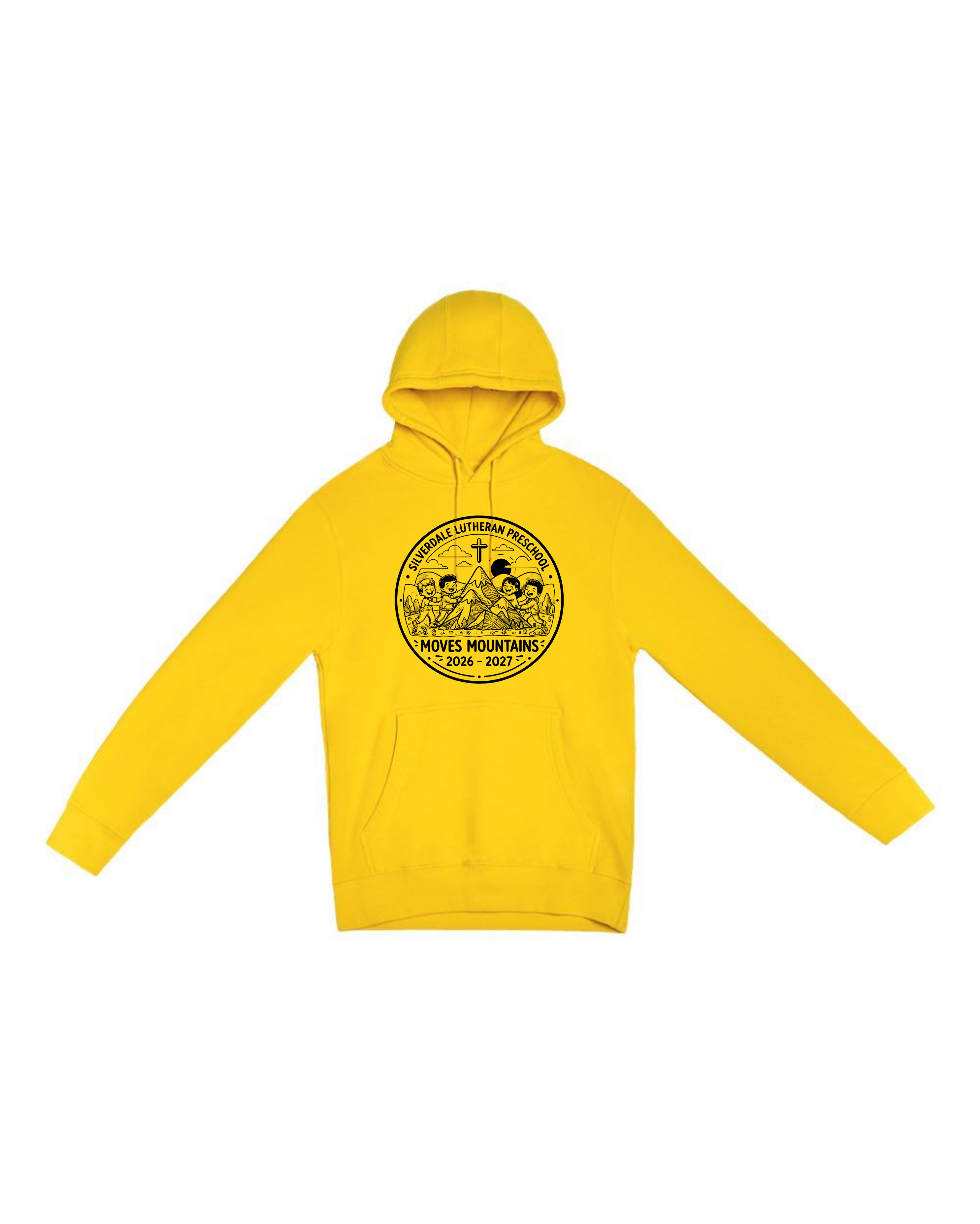 Silverdale Lutheran Preschool Hoodie — Lemon — Moves Mountains design