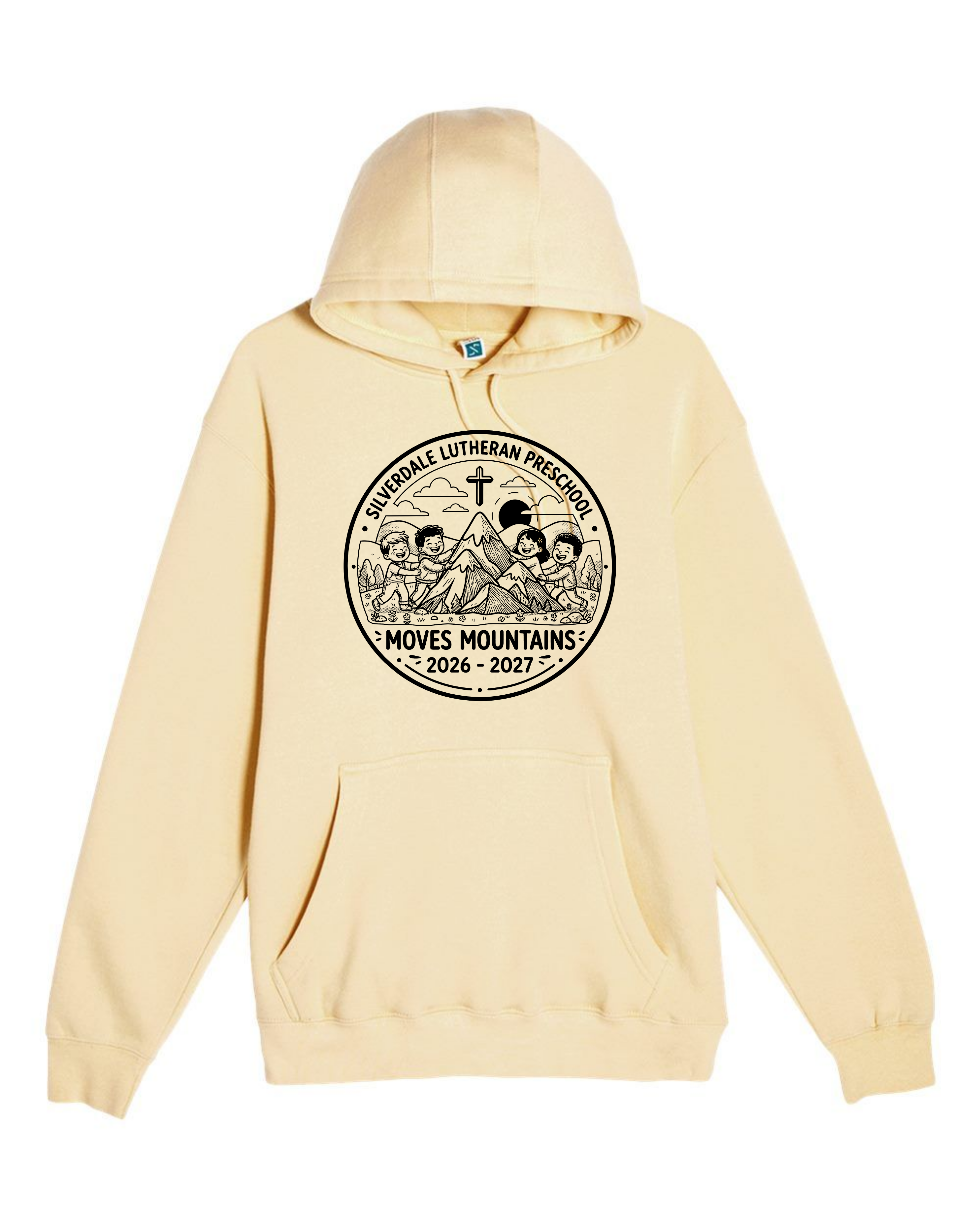 Silverdale Lutheran Preschool Hoodie — Pina Colada — Moves Mountains design
