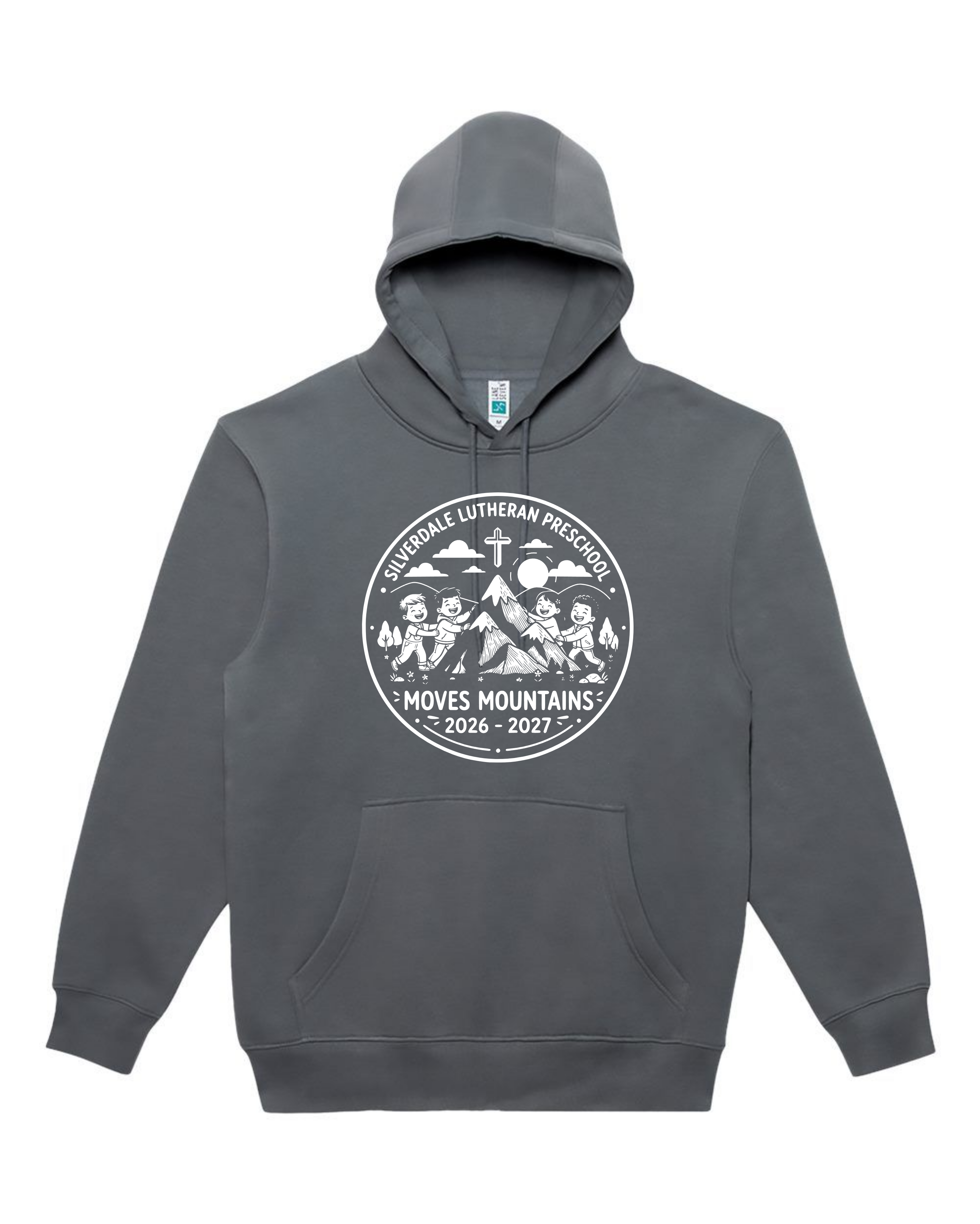 Silverdale Lutheran Preschool Hoodie — Rock — Moves Mountains design