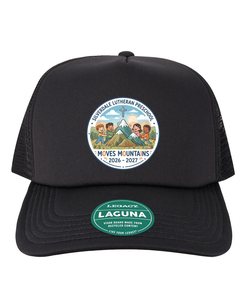 Silverdale Lutheran Preschool Laguna Trucker Cap - Black (Printed)