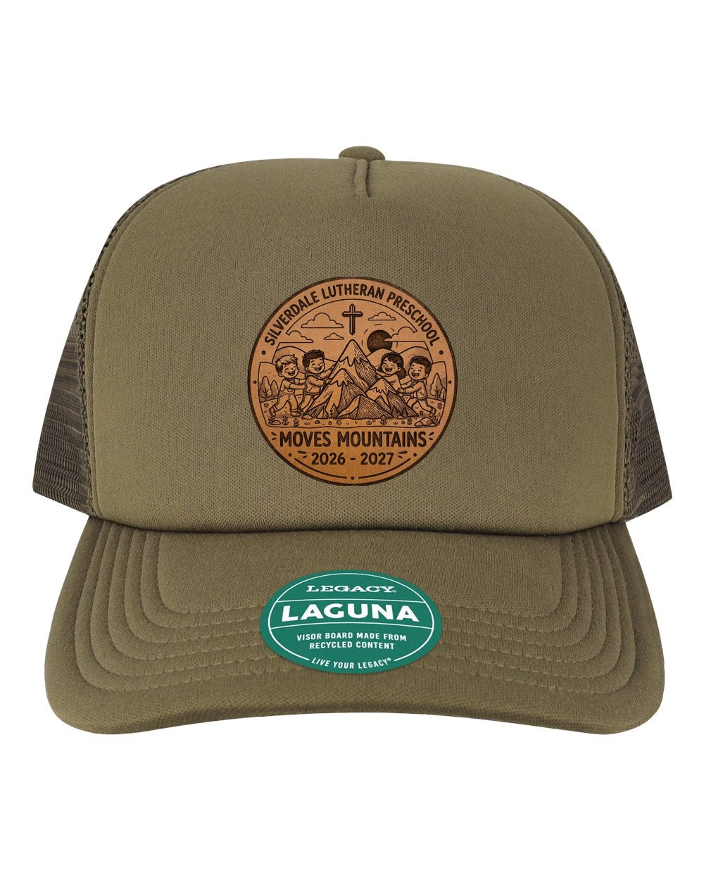 Silverdale Lutheran Preschool Laguna Trucker Cap - Brown (Engraved)