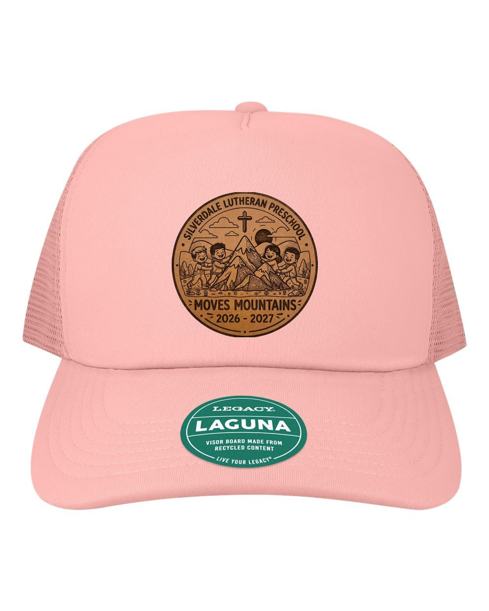 Silverdale Lutheran Preschool Laguna Trucker Cap - Dusty Rose (Engraved)