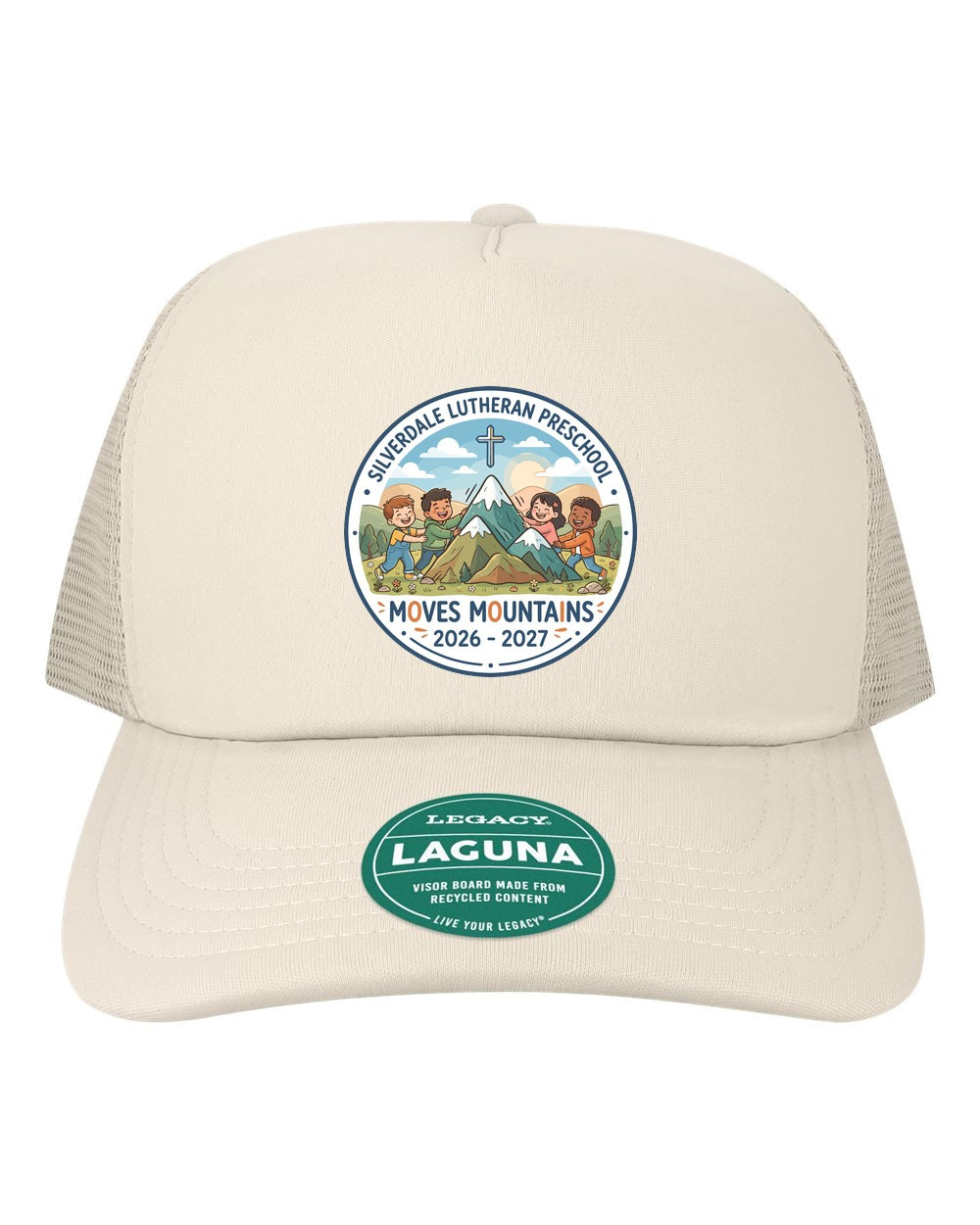 Silverdale Lutheran Preschool Laguna Trucker Cap - Sand (Printed)
