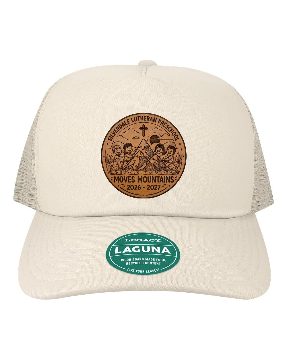 Silverdale Lutheran Preschool Laguna Trucker Cap - Sand (Engraved)