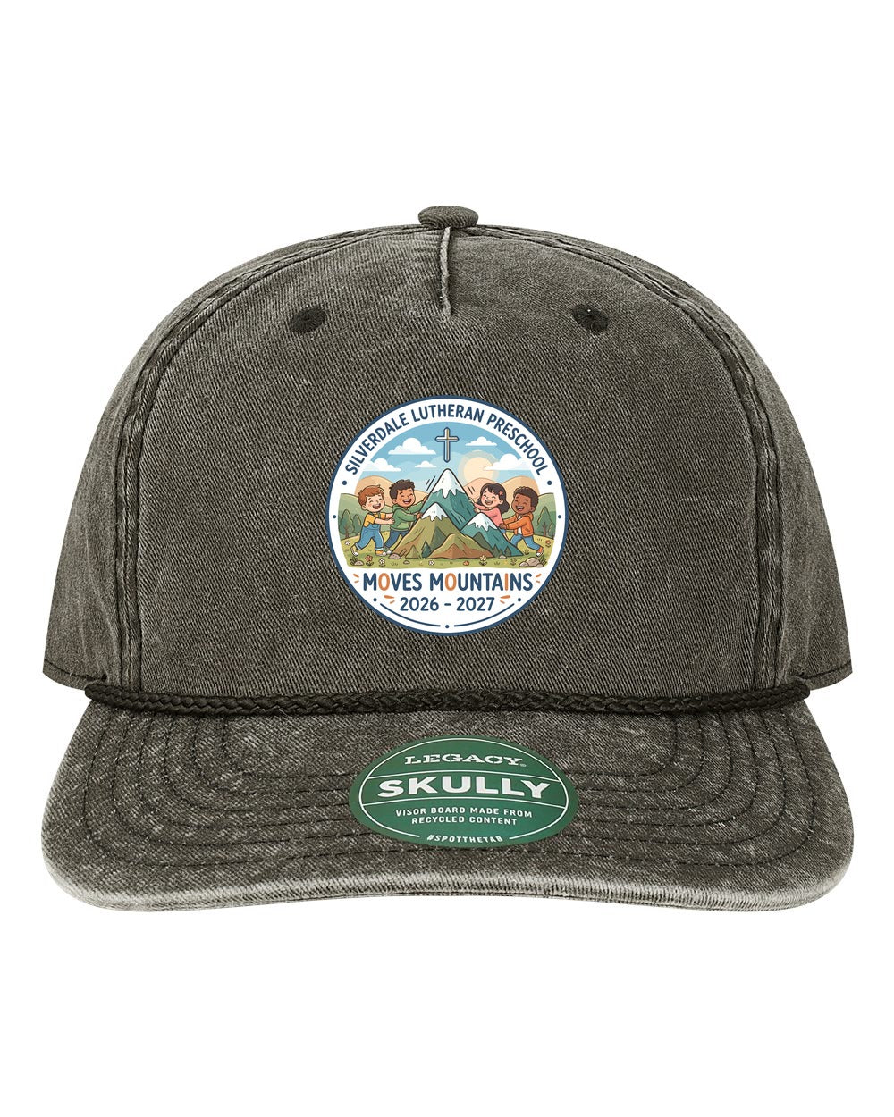 Silverdale Lutheran Preschool Skully Rope Cap - Black (Printed)
