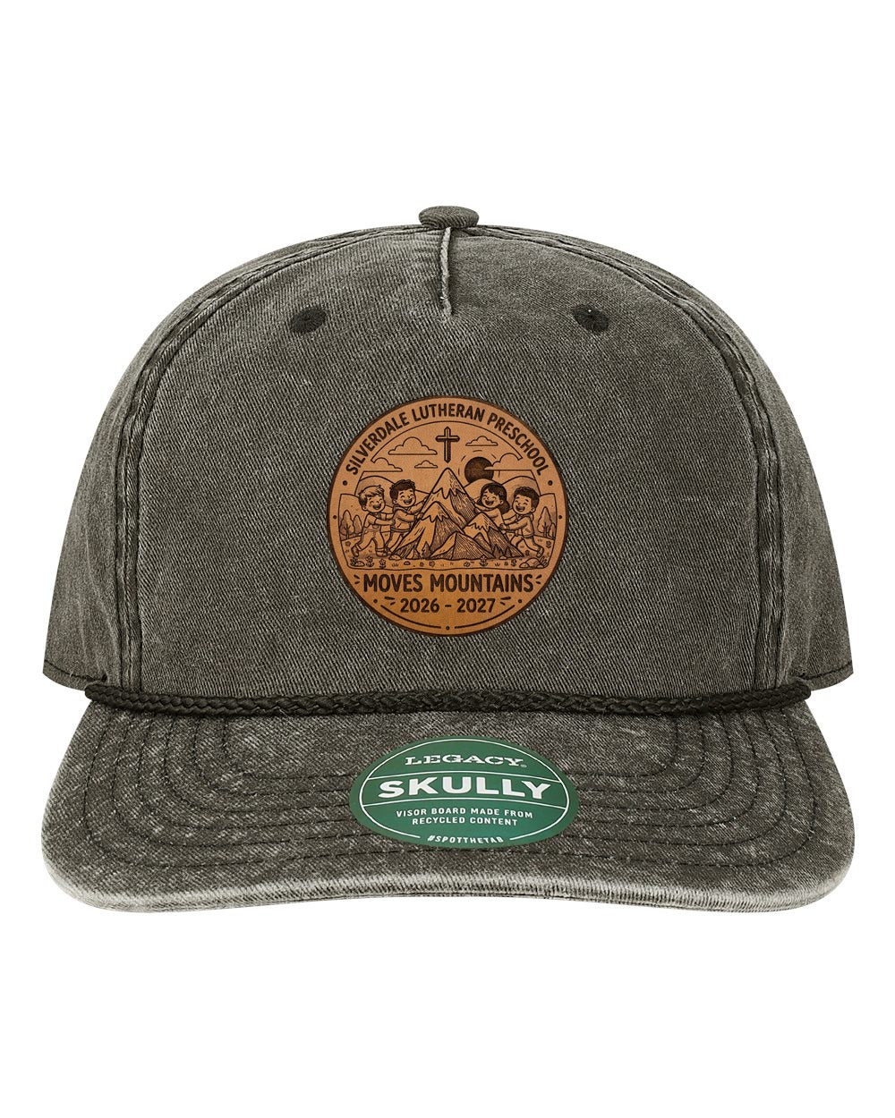 Silverdale Lutheran Preschool Skully Rope Cap - Black (Engraved)